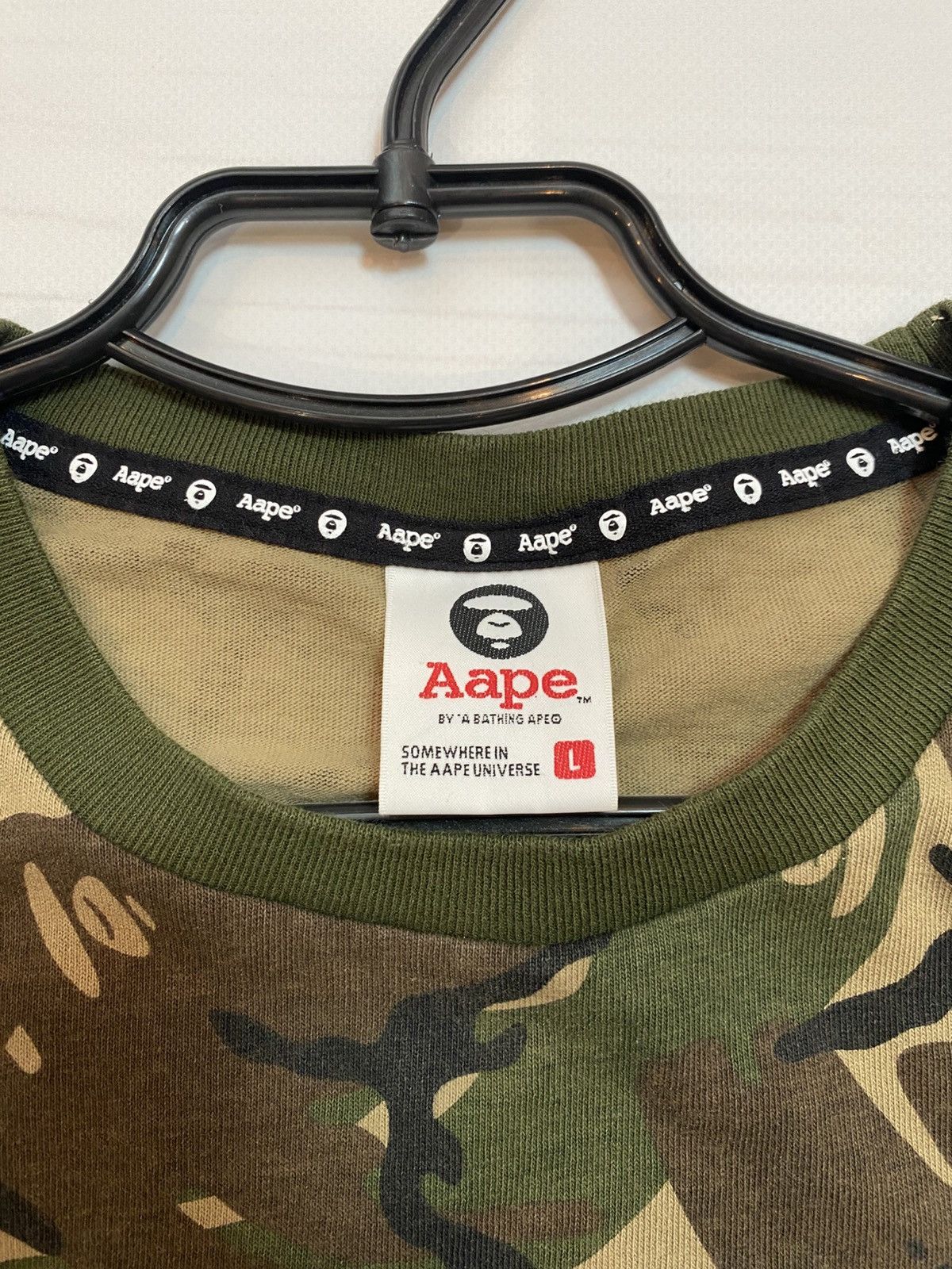 Aape Aape by A Bathing Ape Big logo y2k Camo T shirt Size US L / EU 52-54 / 3 - 4 Thumbnail