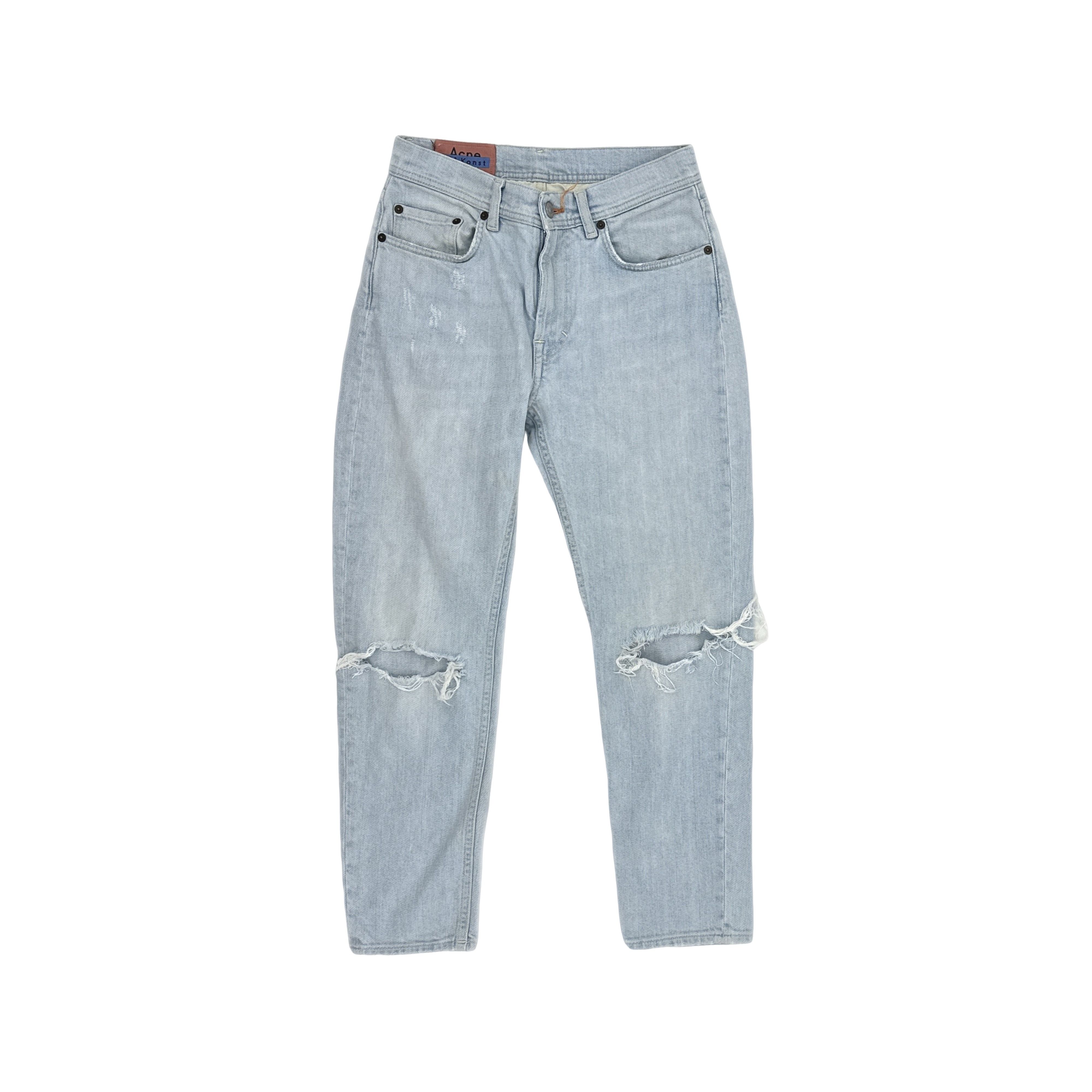 Acne Studios Acne Studios Melk Ripped Light Wash Jeans 25 Size 25" / US 0 / IT 36 - 1 Thumbnail