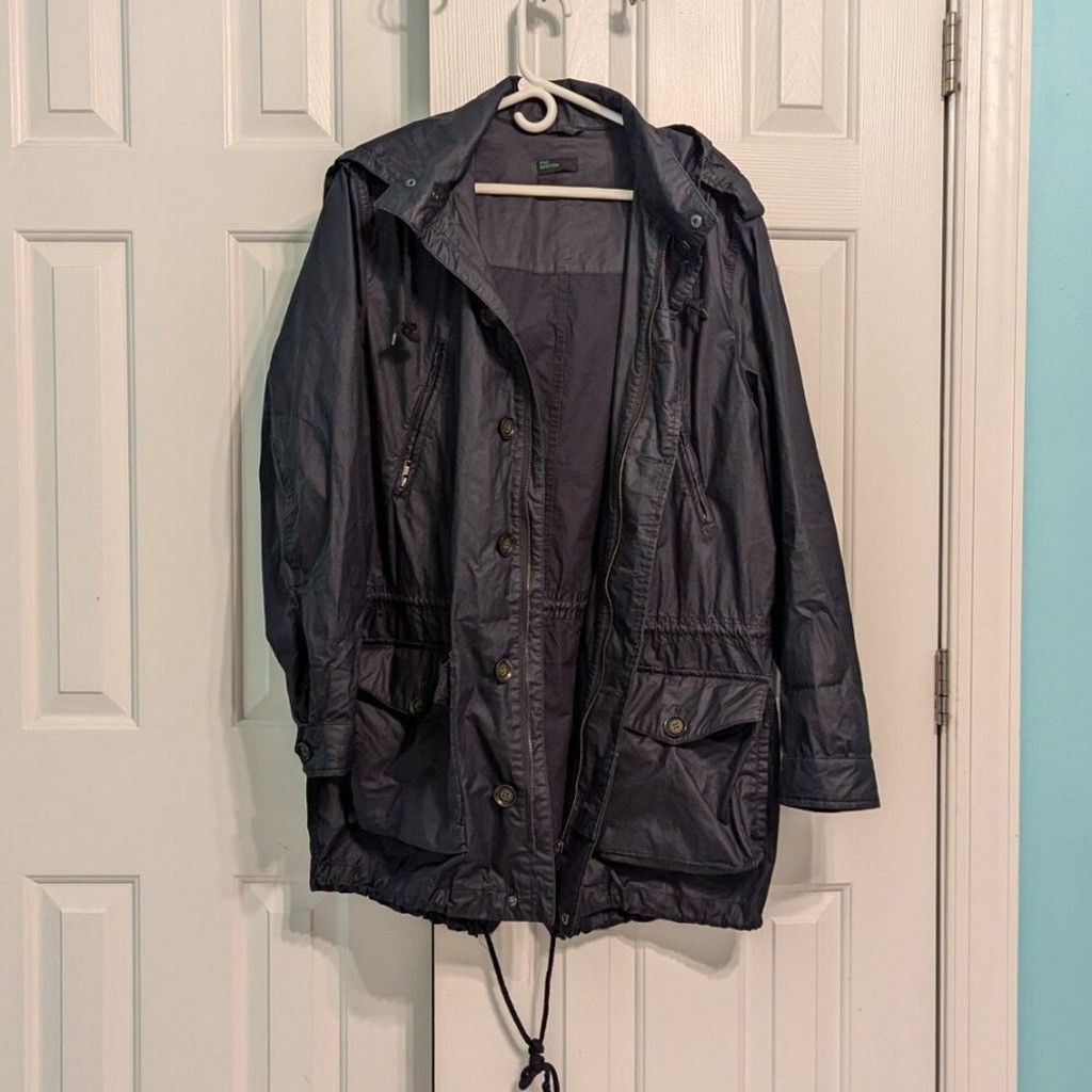 Benetton Men's Stile Benetton Jacket, L, Dark Blue Size L / US 10 / IT 46 - 2 Thumbnail
