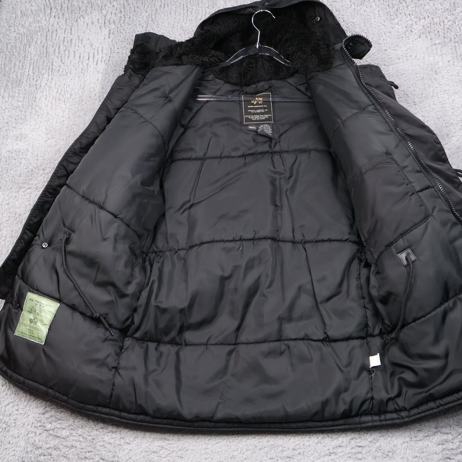 Alpha Industries Parka Type N-3B XS Black Hooded Size US XS / EU 42 / 0 - 4 Thumbnail