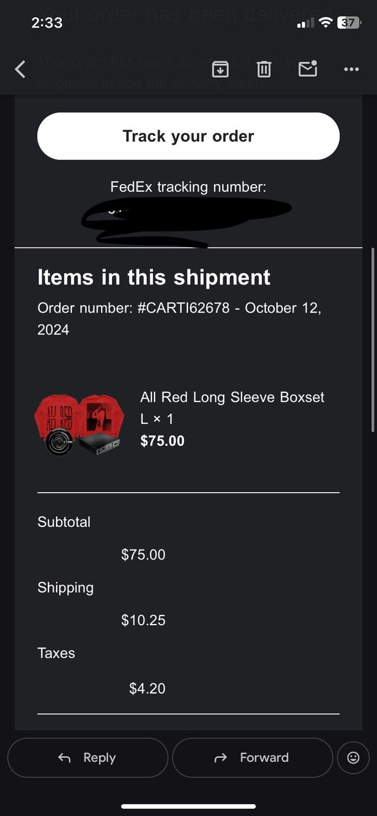 Playboi Carti All Red Long Sleeve Boxset | Music CD+Shirt Size US L / EU 52-54 / 3 - 7 Thumbnail