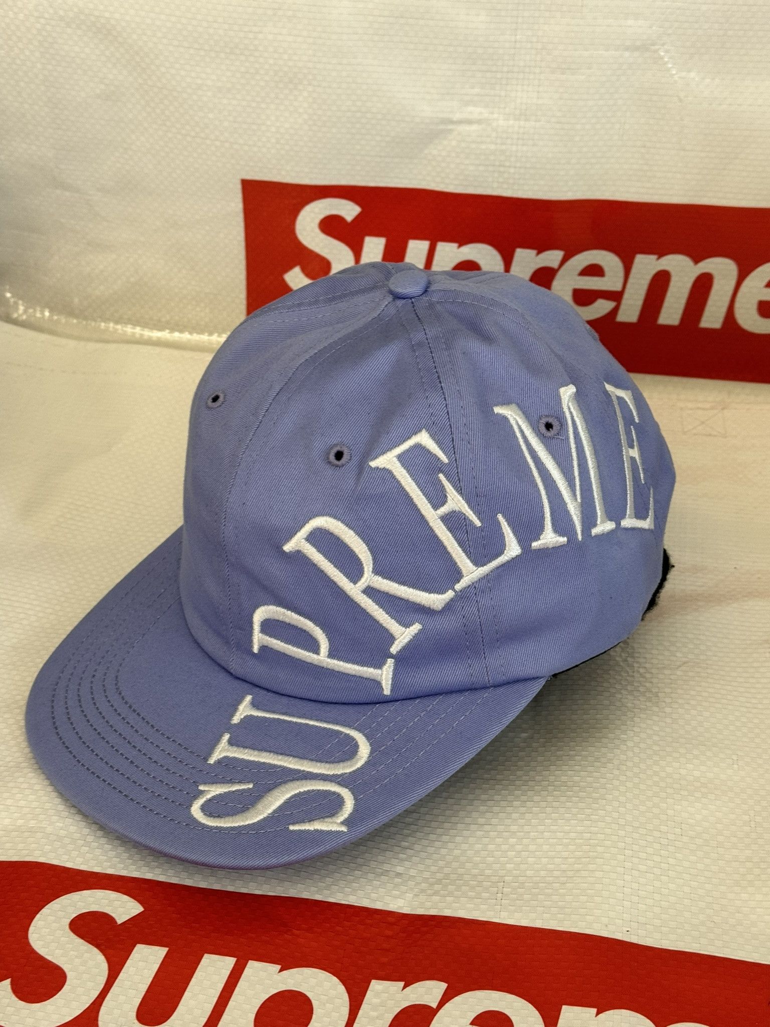 Supreme Side Arc 6-Panel Light Purple hat cap