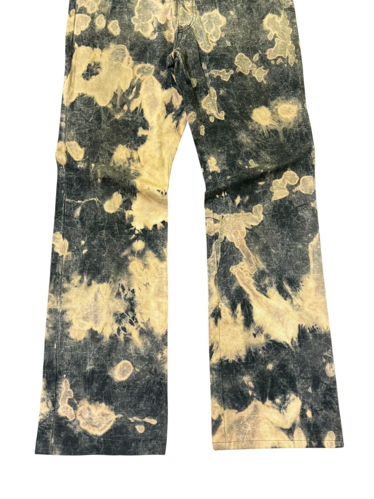 Issey Miyake Flare MCAPACHE Acid Wash Smoked Style Denim Jeans Size US 28 / EU 44 - 6 Thumbnail