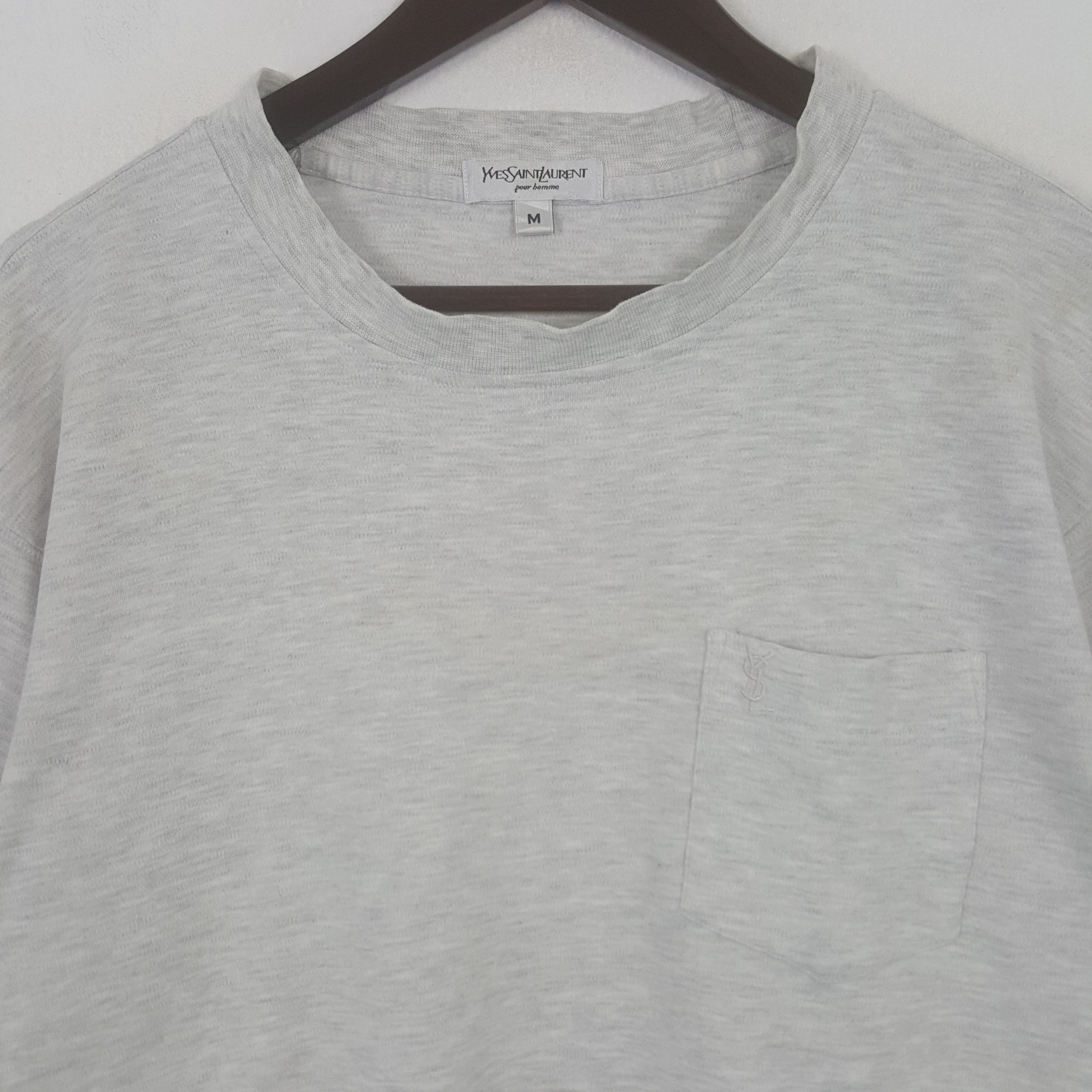 Vintage × Yves Saint Laurent Vintage Yves Saint Laurent Small Embroidery Logo Tshirt Size US L / EU 52-54 / 3 - 2 Thumbnail