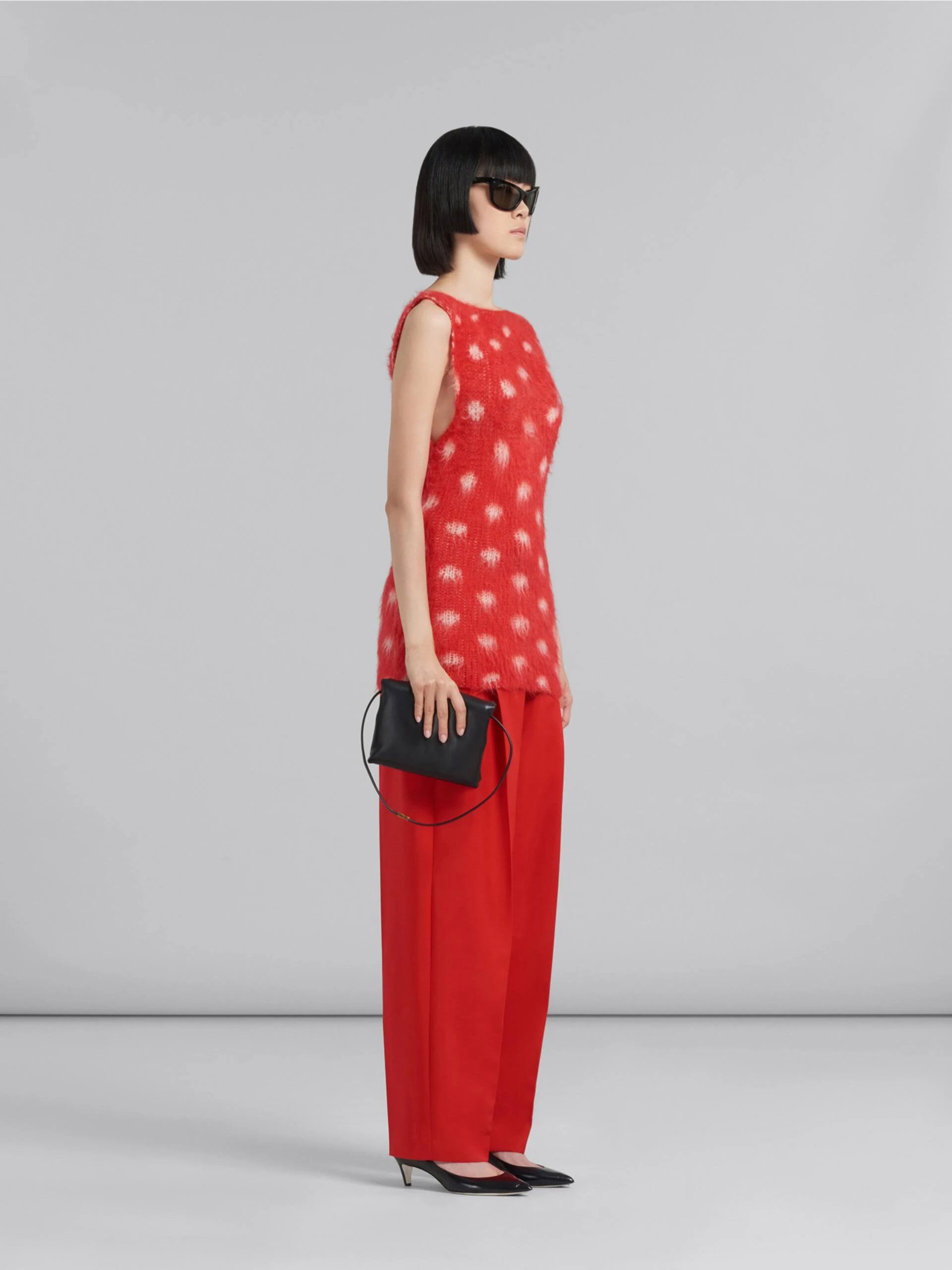 Marni o1w1db10824 Kitted Top in Red Size XS / US 0-2 / IT 36-38 - 2 Thumbnail