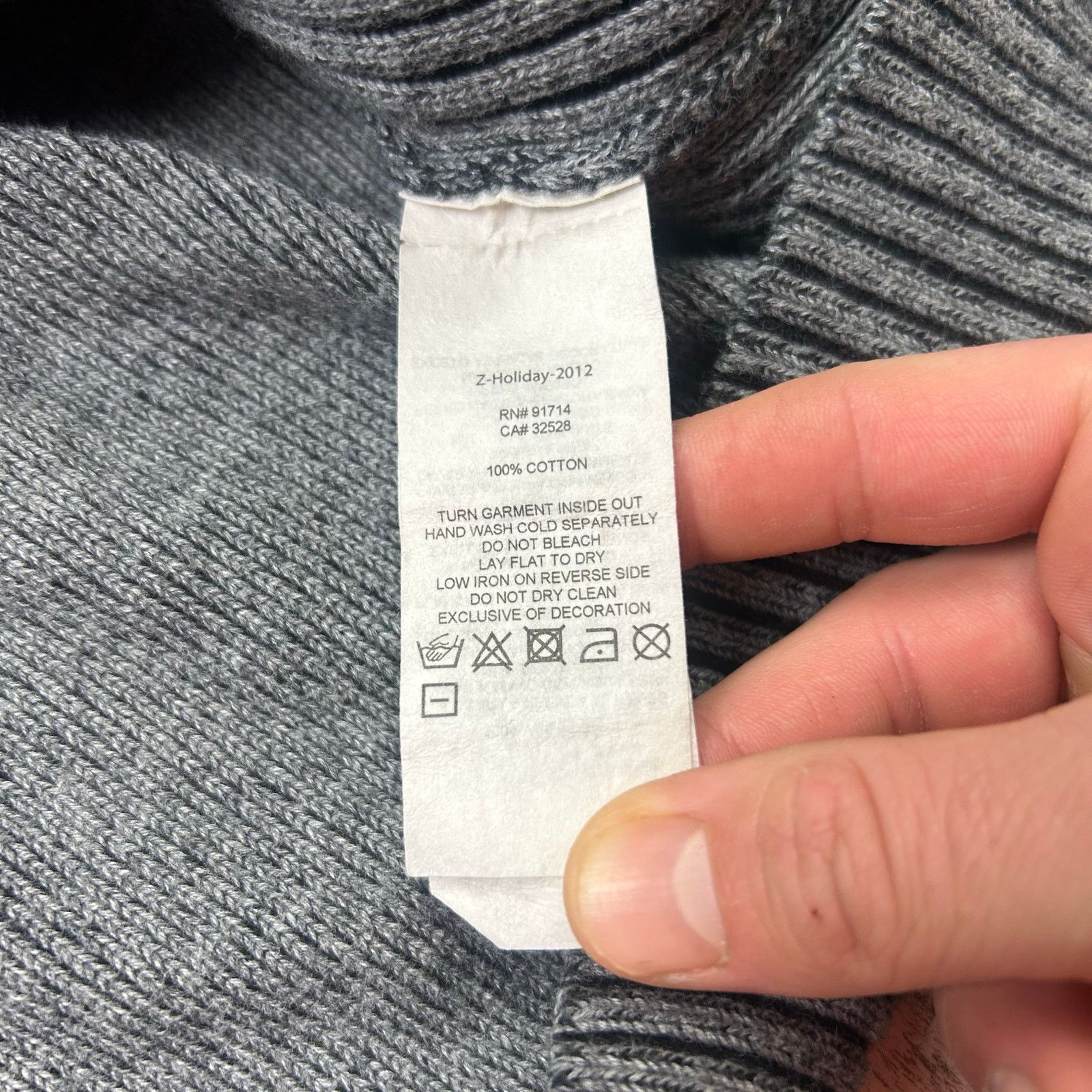 Armani Exchange Armani Exchange Full-Zip Sweater Gray Black Size Men's Large Size US L / EU 52-54 / 3 - 10 Thumbnail