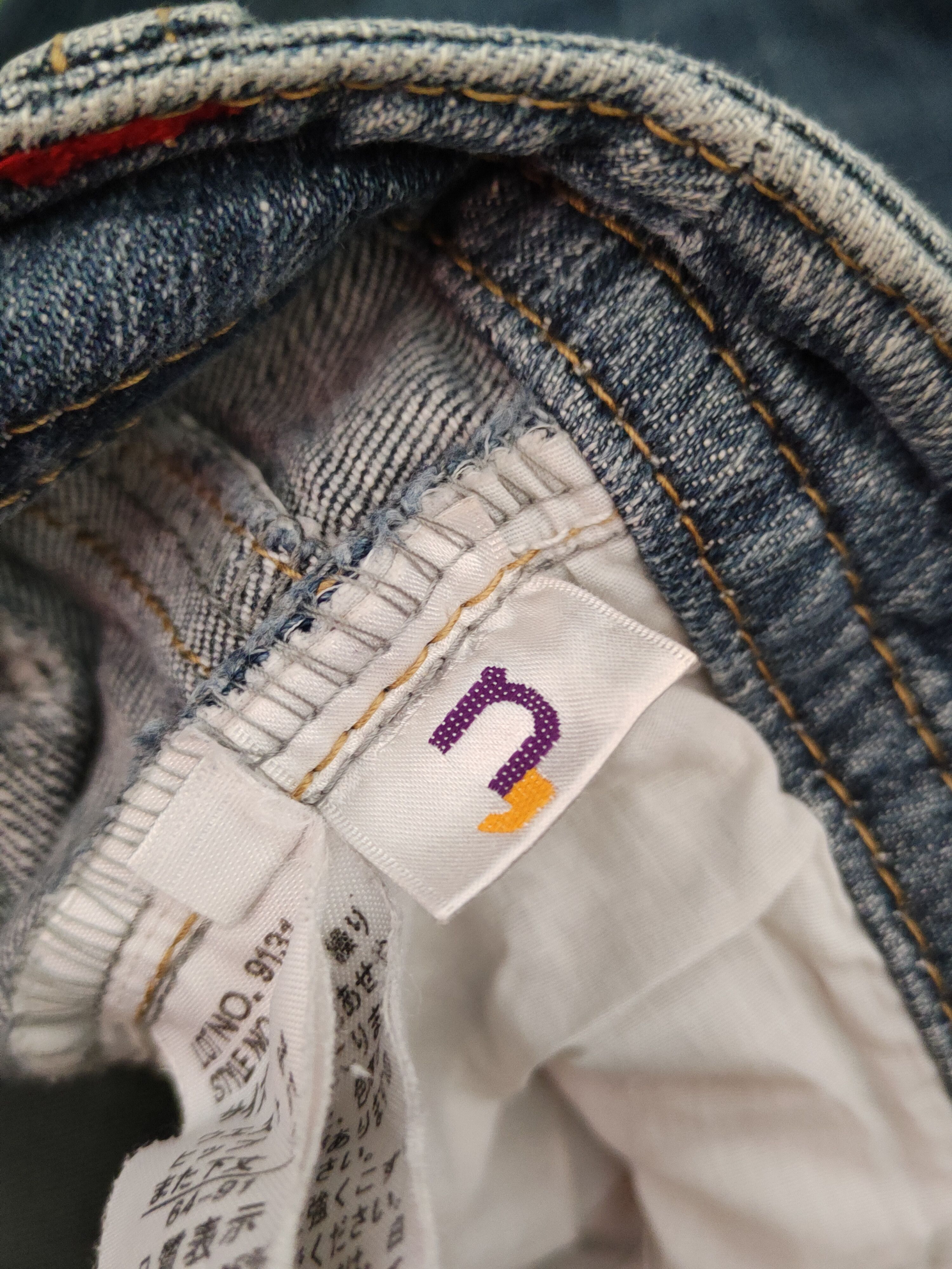 Japanese Brand N Dark Blue Distressed Ripped Jeans #S2220 Size 29" - 14 Thumbnail