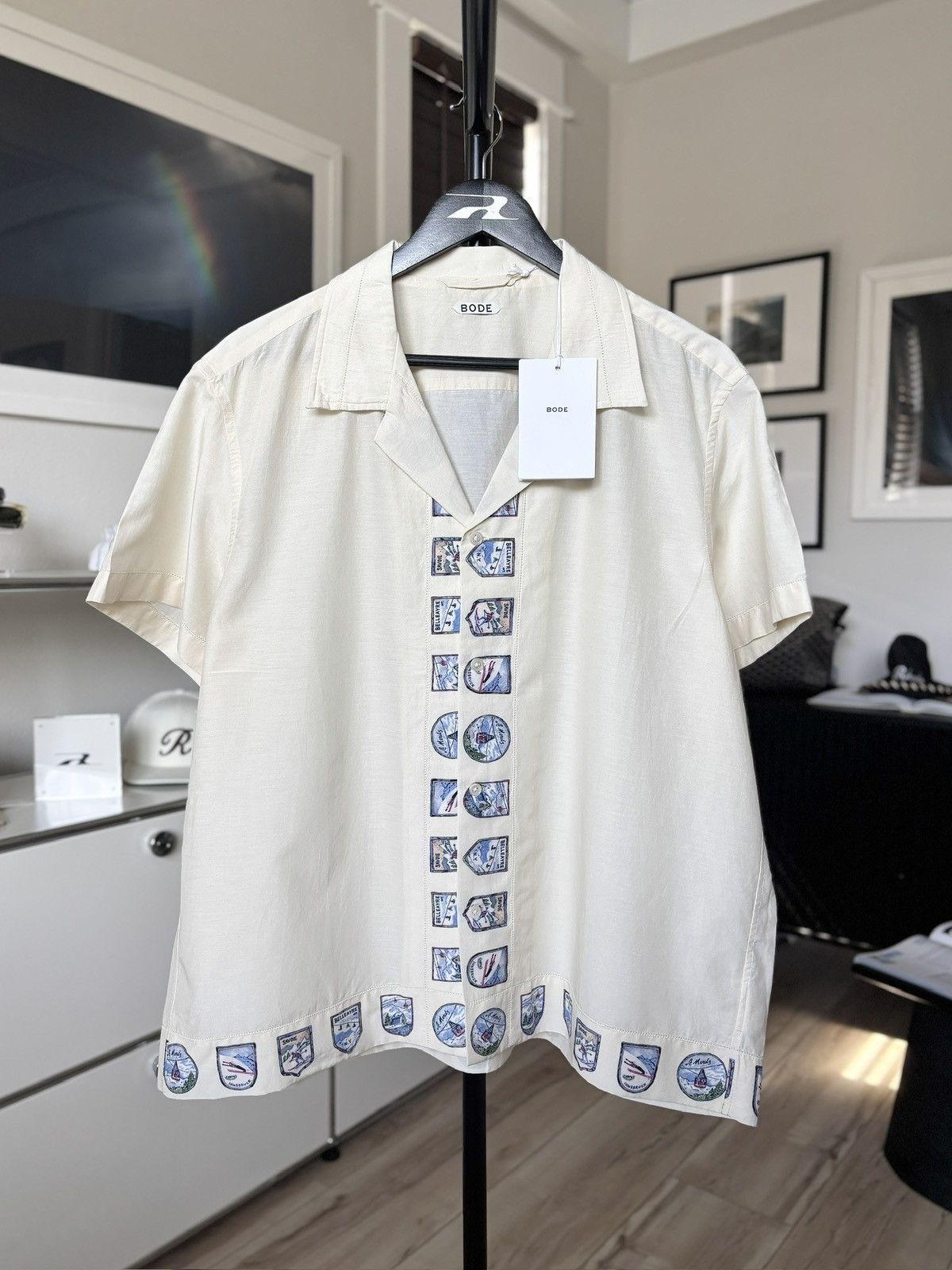 BODE SILK SKI RESORT BUTTON UP SHIRT