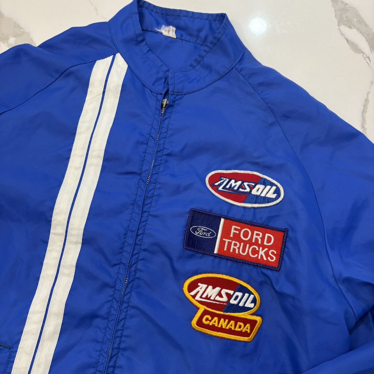Vintage Vintage 80s Amsoil ASA Racing Ford Dave Watson Jacket Size US L / EU 52-54 / 3 - 2 Thumbnail