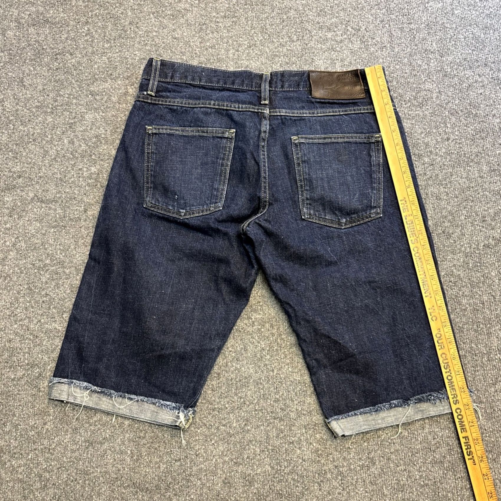 Vintage Naked & Famous Cutoff Jeans Shorts 33 Mens 11" Blue Stretch Skinny Guy TAG 34 Size US 34 / EU 50 - 5 Thumbnail