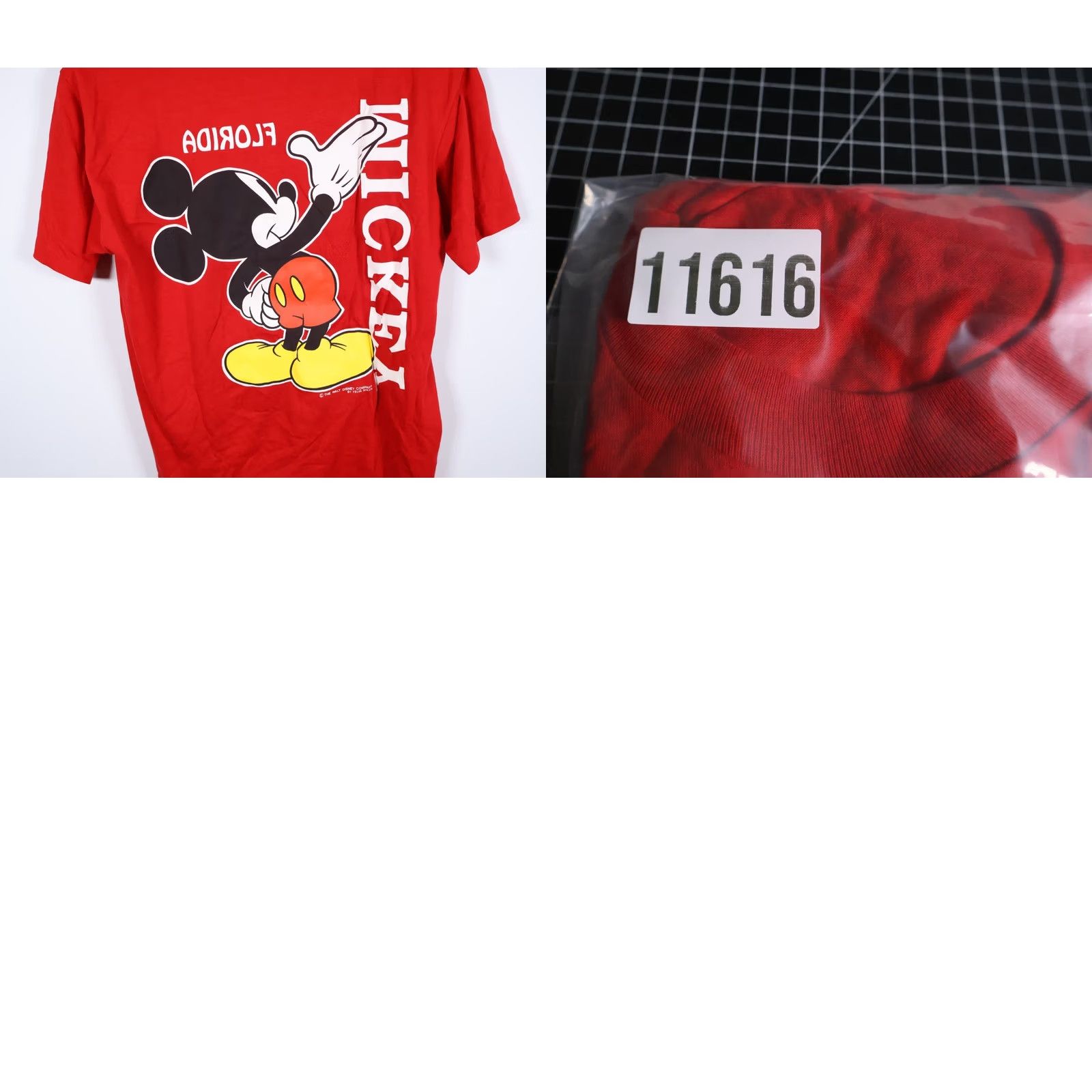Jerzees VINTAGE 90s Mickey Mouse Florida T-Shirt Jerzees 50/50 Red Size US M / EU 48-50 / 2 - 9 Thumbnail