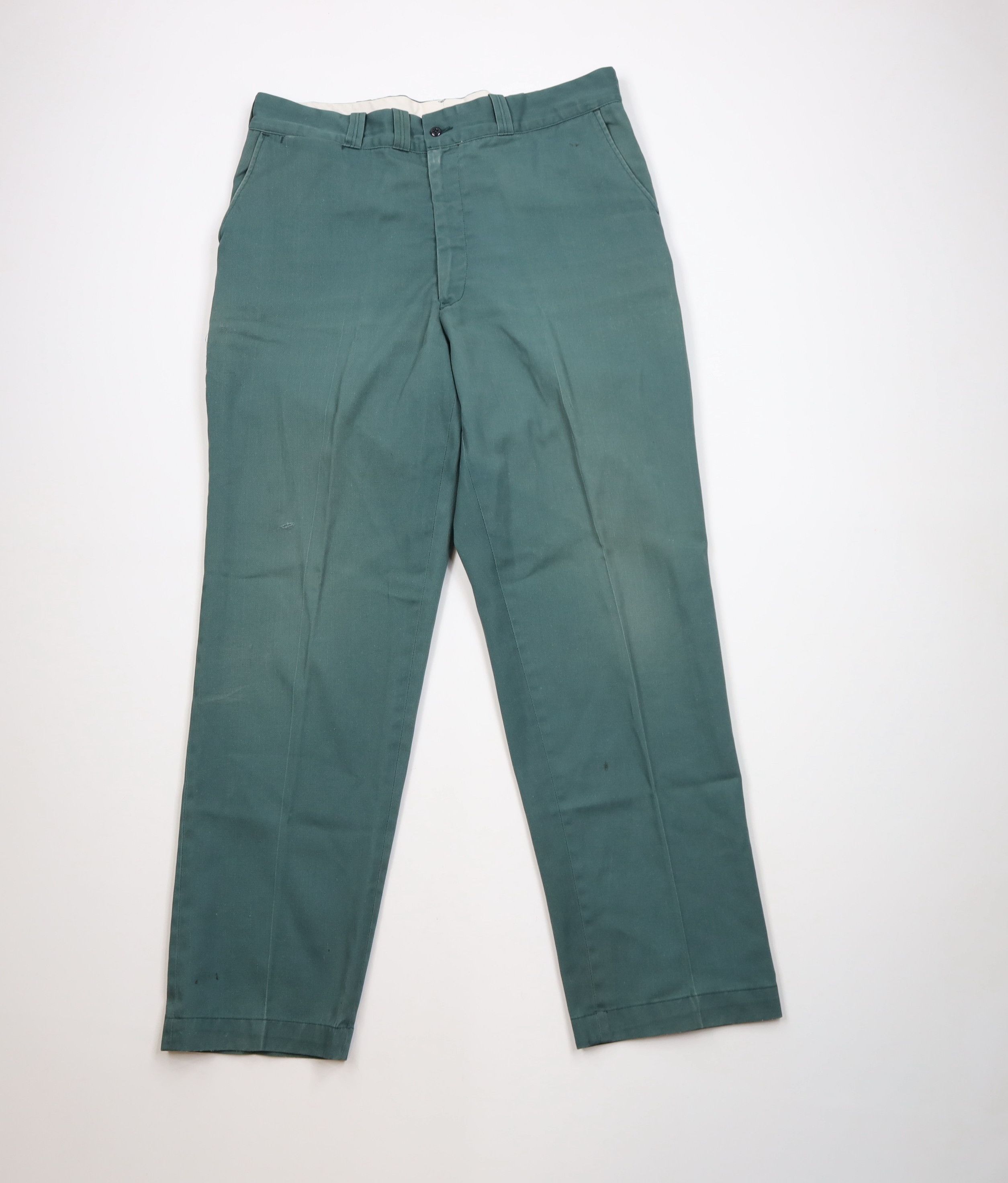 Vintage 60s 70s Big Mac Workwear Mechanic Pants Green USA