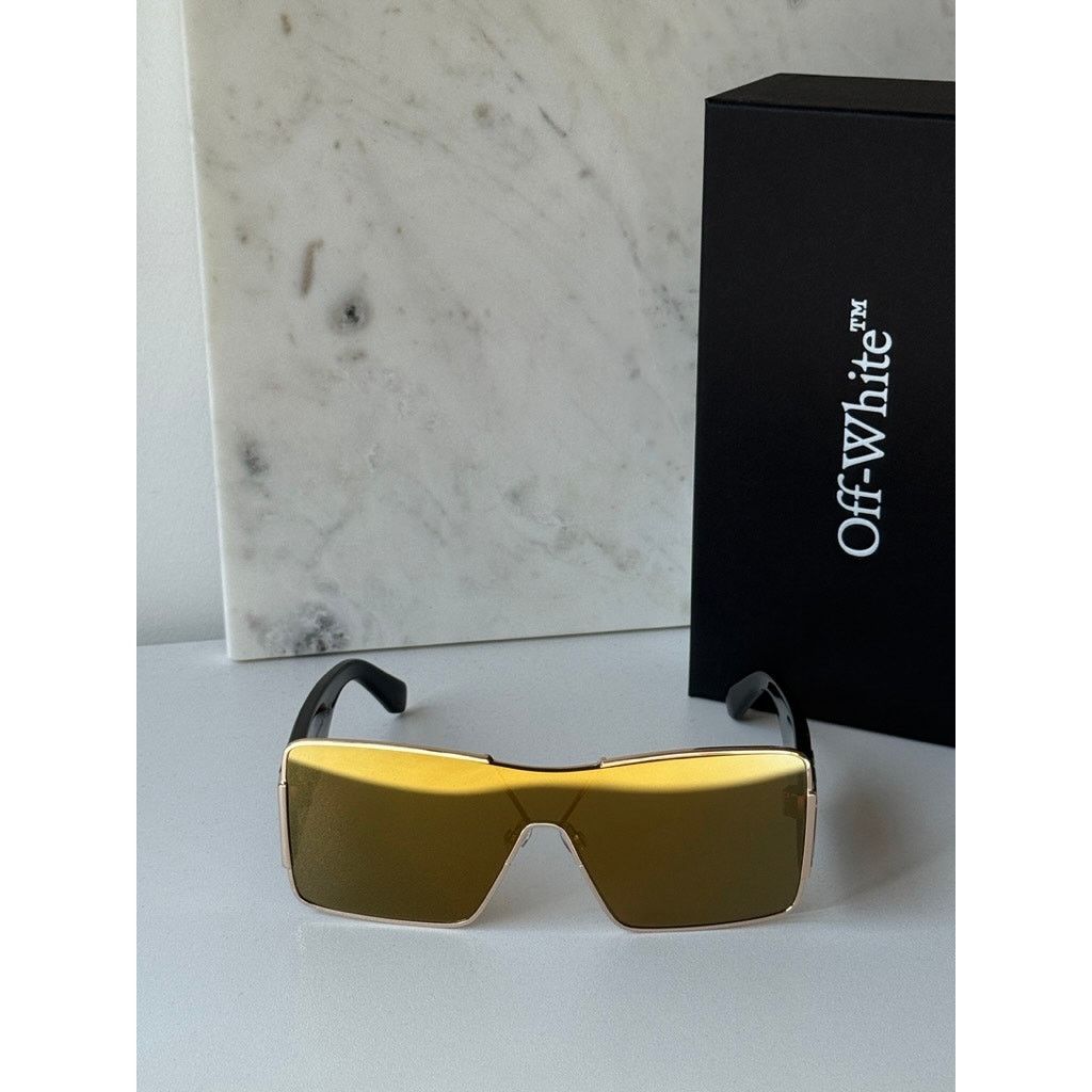 Off-White NEW Off White Aspen Metal Unisex Sunglasses in Gold Mirror Size ONE SIZE - 3 Thumbnail