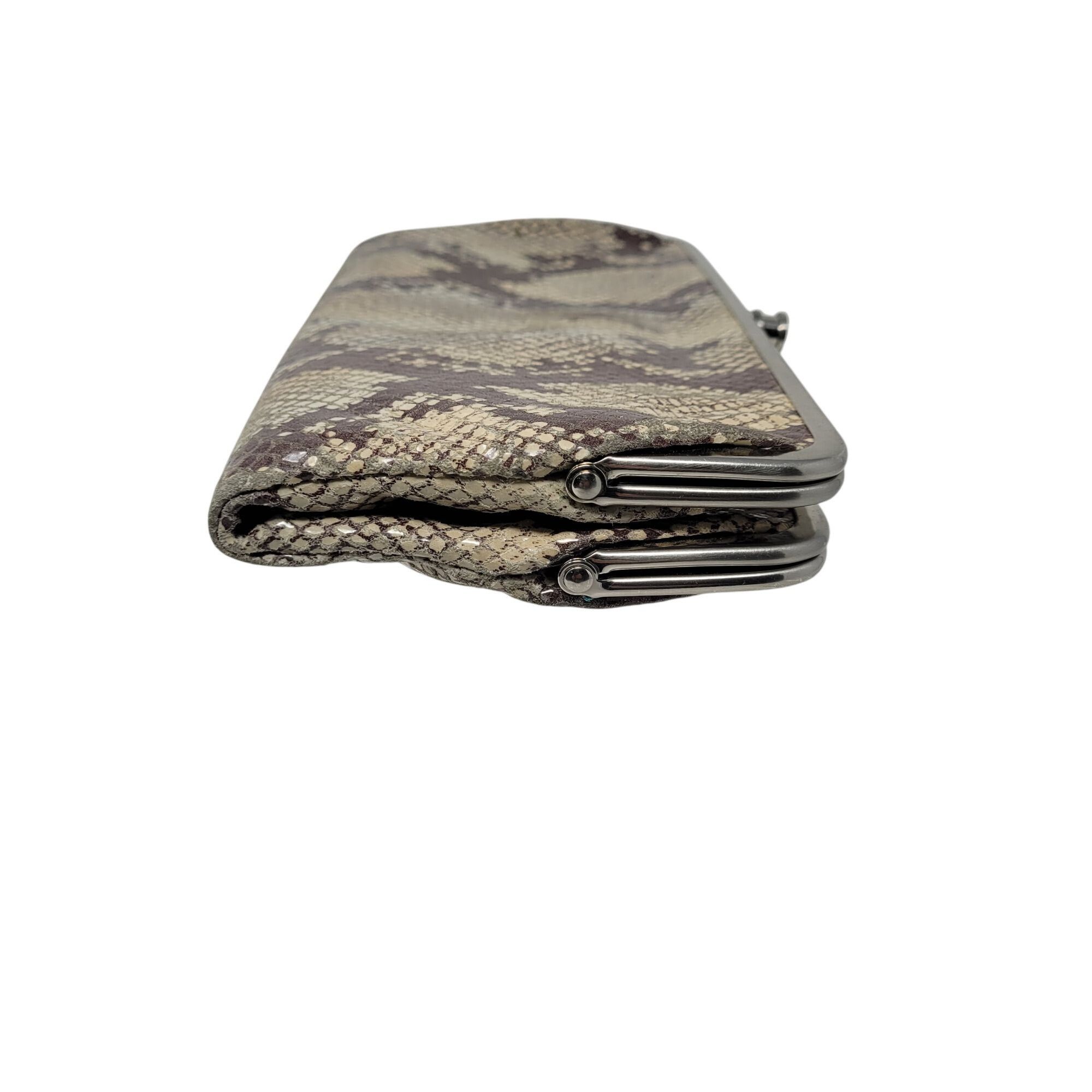 Hobo Hobo Lauren Leather Snake Clutch Wallet Frame Snap Closure E Size ONE SIZE - 12 Thumbnail