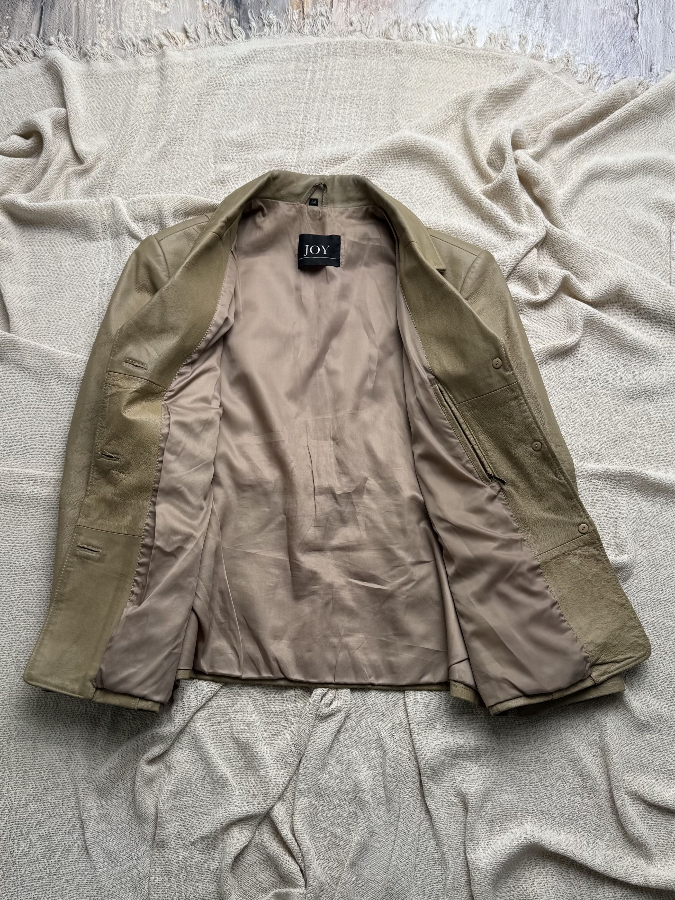 Vintage Vintage Leather Jacket Tailored Button Front Classic Coat Size L / US 10 / IT 46 - 3 Thumbnail