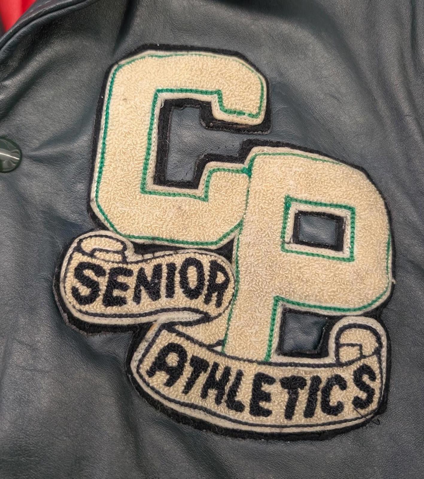 Vintage Vintage 80s CP Senior Athletics Lined Leather Varsity jacket Size US M / EU 48-50 / 2 - 2 Thumbnail