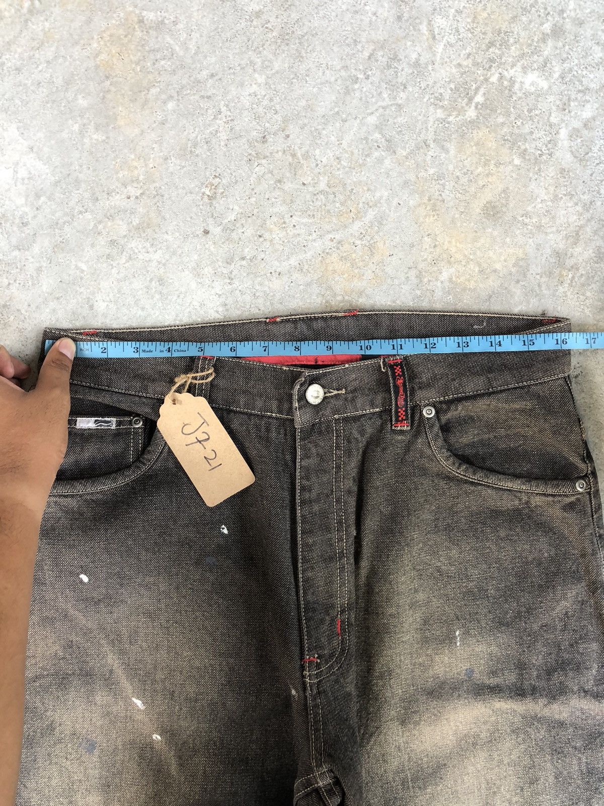 Vintage Baggy Jeans Vans Distressed Jeans Hip Hop Carpenter Size US 32 / EU 48 - 17 Thumbnail