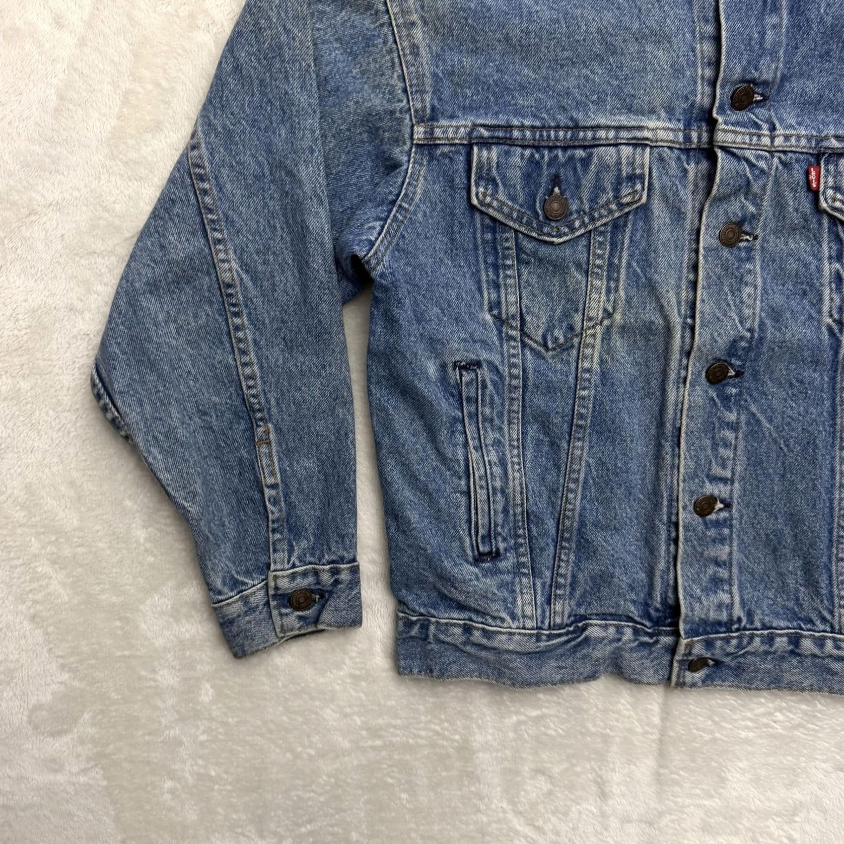 Levi's VINTAGE Levi's Jacket Mens Small Blue Denim Trucker Bomber Made USA 70507-0214 Size US S / EU 44-46 / 1 - 6 Thumbnail