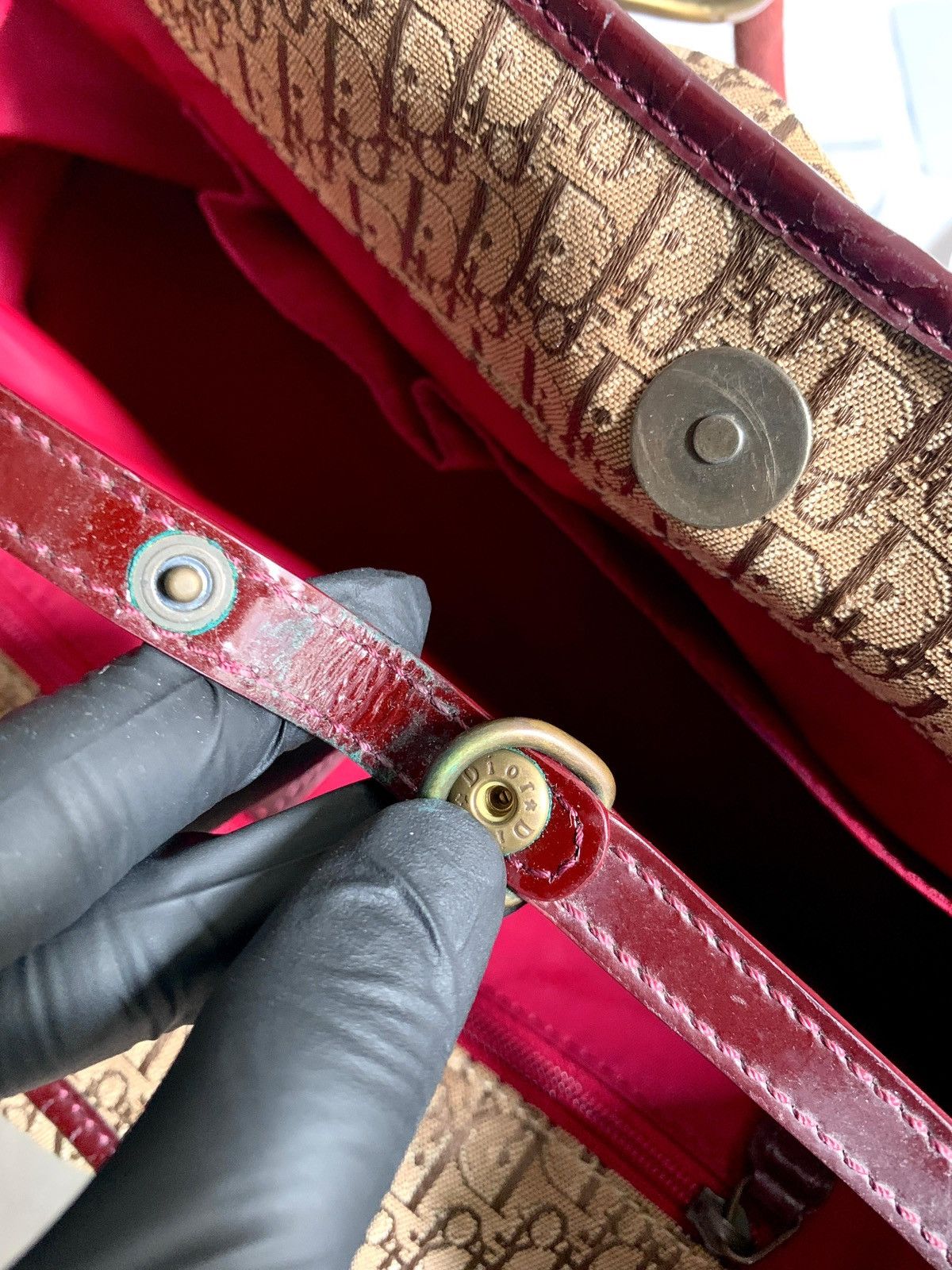 Dior 2000s Trotter Monogram Hand Bag Size ONE SIZE - 10 Thumbnail