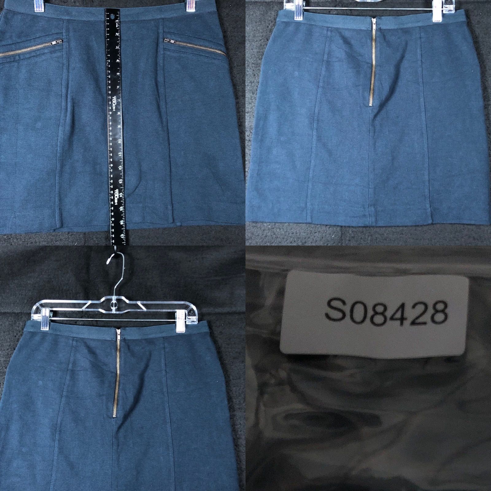 Banana Republic Banana Republic Womens Skirt Mini Cotton Blend Back Zip Stretch 8 Size 30" / US 8 / IT 44 - 8 Thumbnail