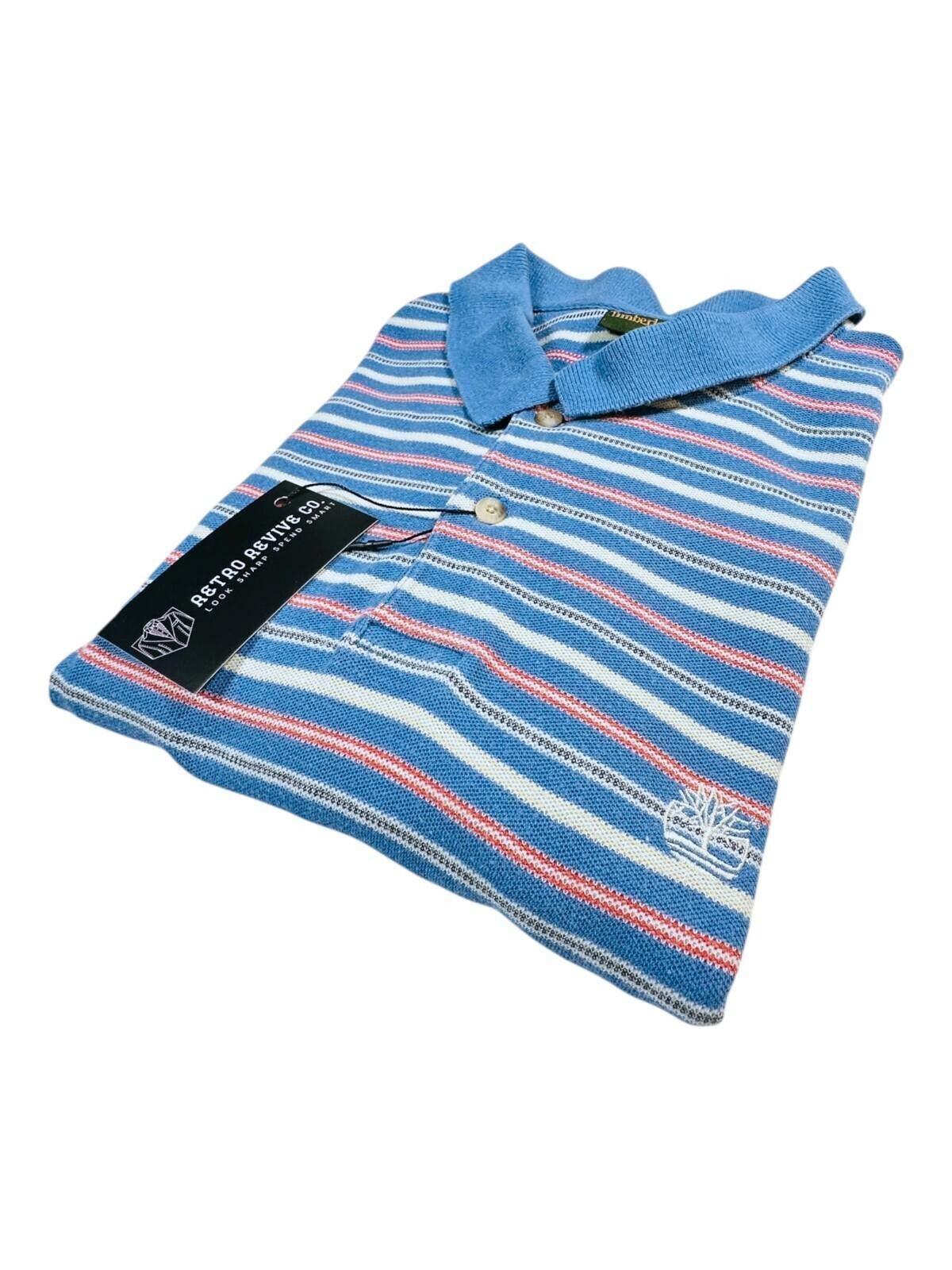 Timberland Timberland Polo Shirt Men's UK Size L Blue Striped Size US L / EU 52-54 / 3 - 1 Thumbnail