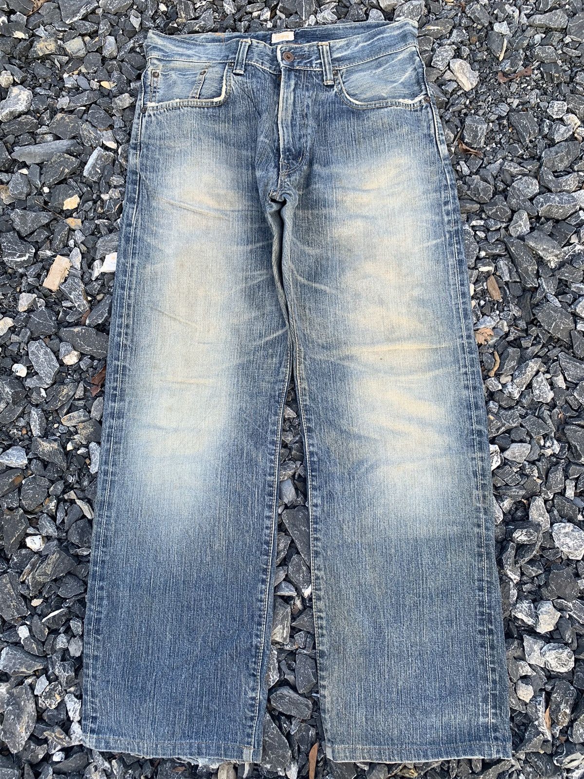 Edwin VINTAGE EDWIN 505Z SELVEDGE RUSTY JAPANESE DISTRESSED DENIM Size US 32 / EU 48 - 1 Thumbnail