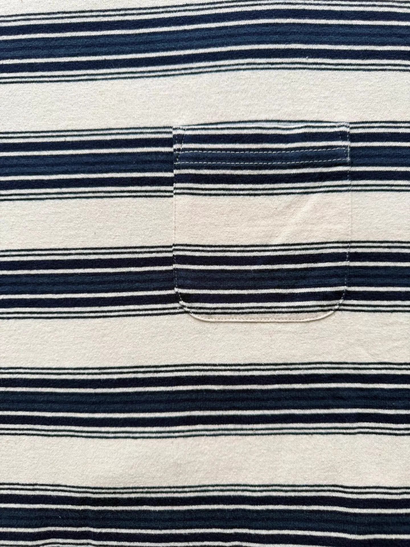 Visvim VISVIM 22SS BORDER JUMBO TEE S/S Blue Stripe Cashmere-blend Size US XL / EU 56 / 4 - 5 Thumbnail