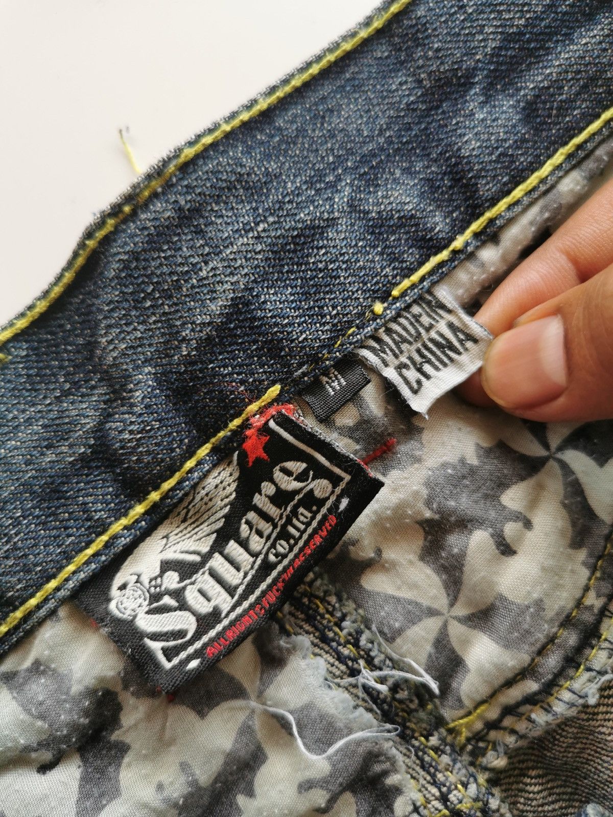 Japanese Brand Square Dark Distressed Jeans Size US 34 / EU 50 - 13 Thumbnail