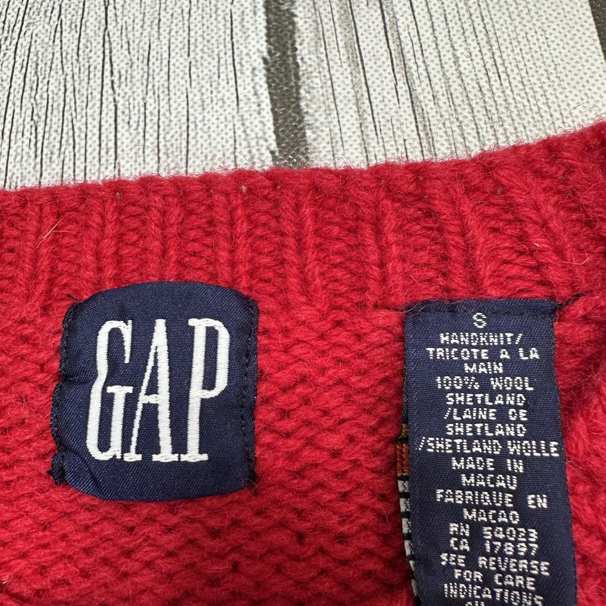 Gap × Vintage Vintage GAP hand knit sweater Size US S / EU 44-46 / 1 - 4 Thumbnail