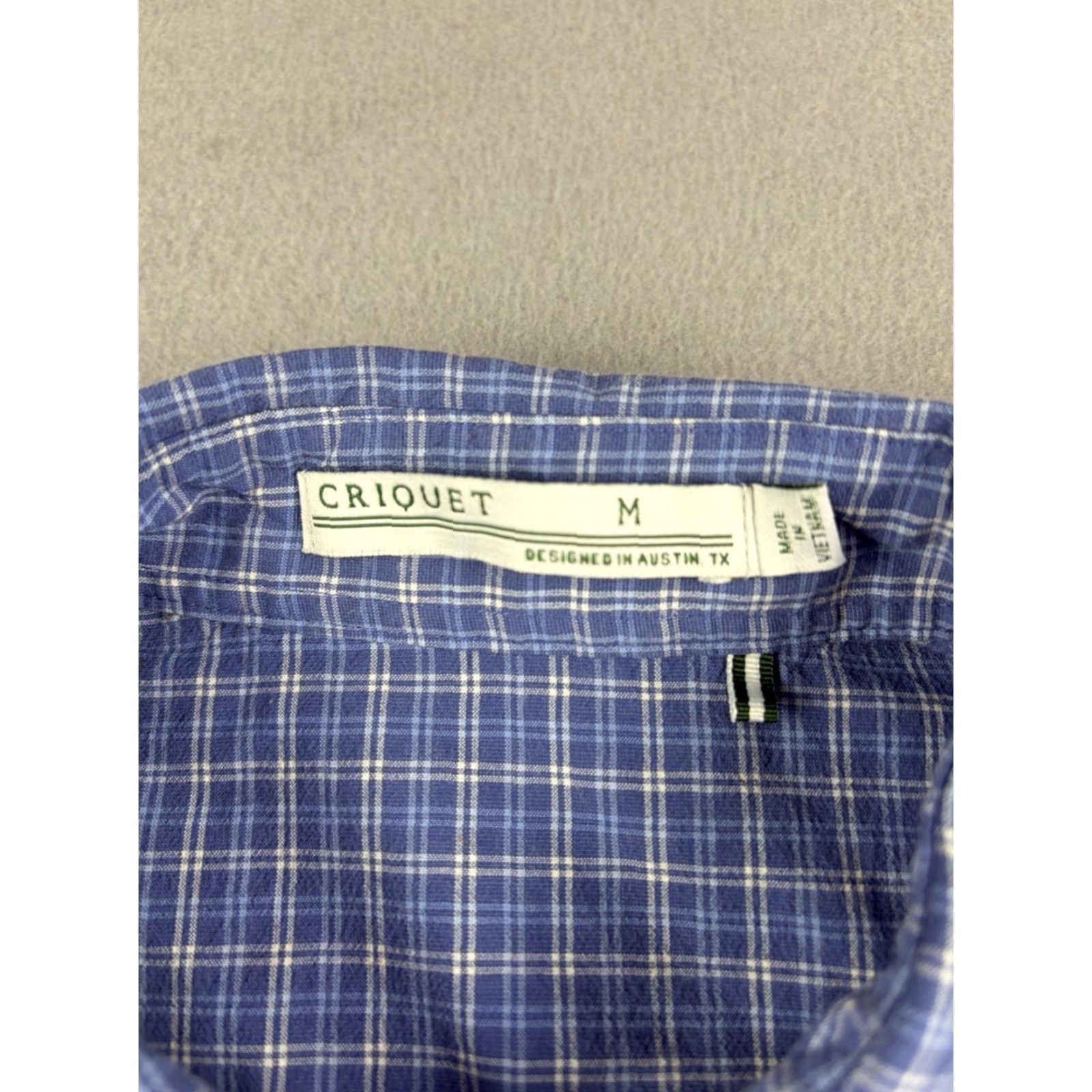 Vintage Criquet Shirt Mens M Blue Plaid Pearl Snap Button Up Corduroy Short Sleeve Casual Preppy Pockets Size US M / EU 48-50 / 2 - 3 Thumbnail