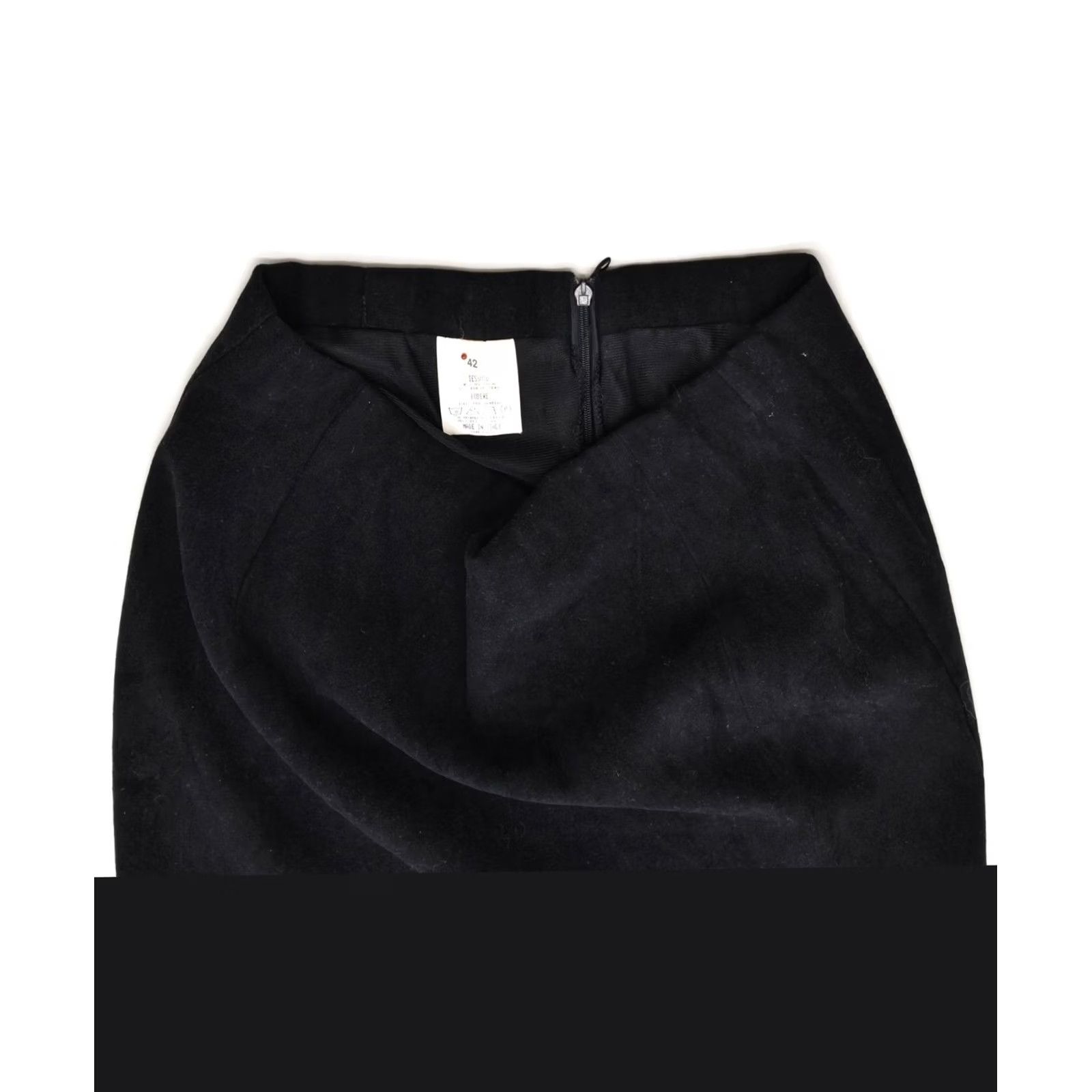 Vintage VINTAGE Womens Black Polyester Straight Skirt Medium W28 IT 42 Size 32" / US 10 / IT 46 - 3 Thumbnail