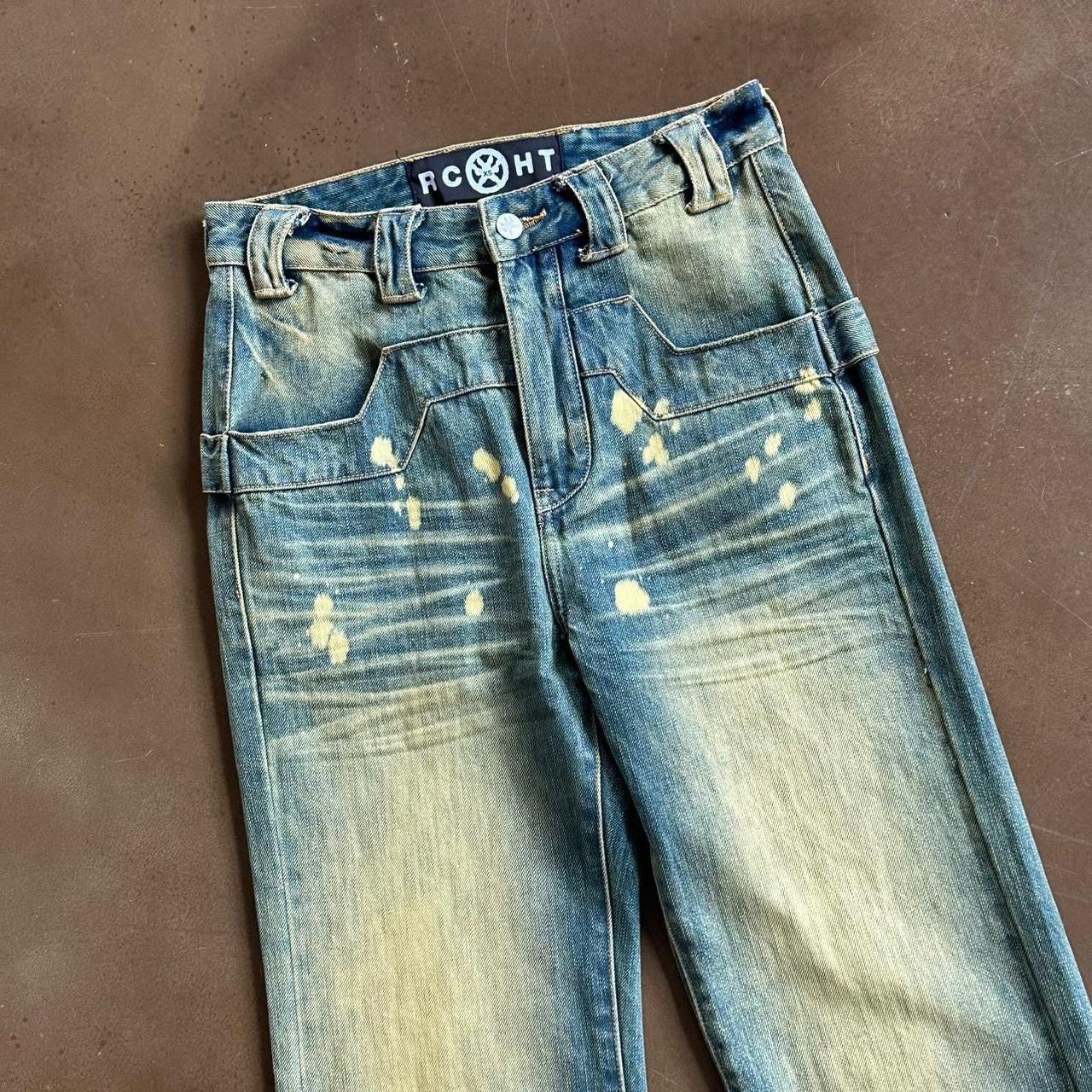 If Six Was Nine RCHT UK Distressed Bootcut 16oz Japanese Denim Jeans Size 28" / US 6 / IT 42 - 3 Thumbnail