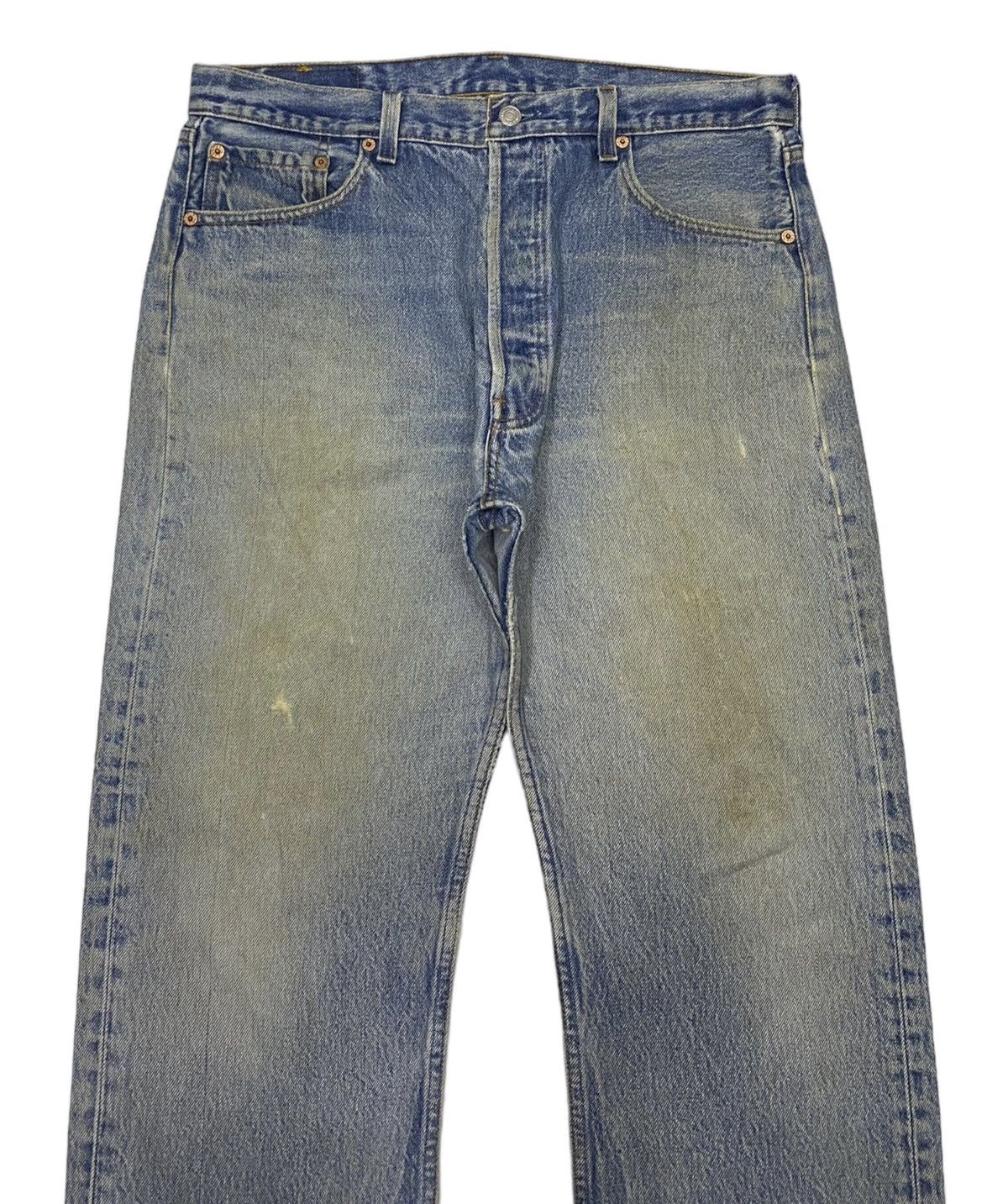 Levi's 🔥VINTAGE LEVIS 501xx BAGGY CROP DISTRESSED DENIM JEANS Size US 35 - 5 Thumbnail
