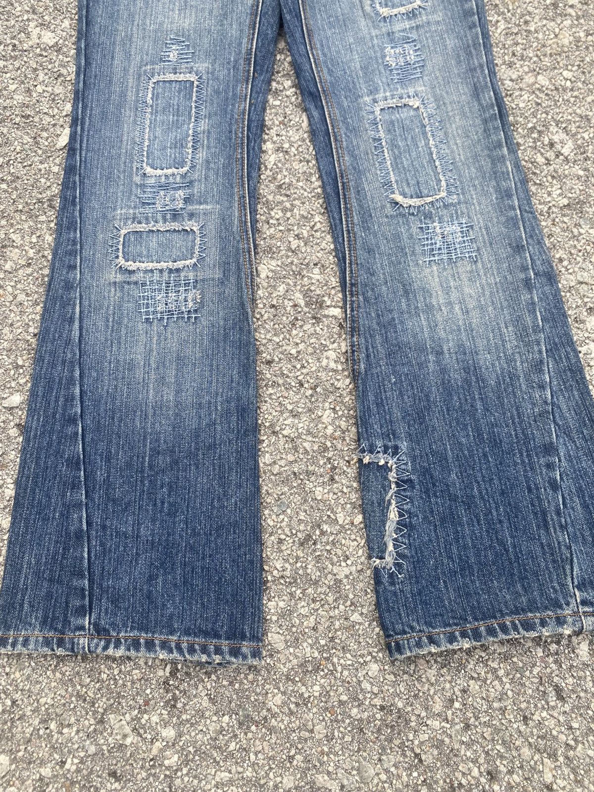 Quiksilver Iconic Y2K ROXY Repaired Flare Jeans Size 28" / US 6 / IT 42 - 6 Thumbnail