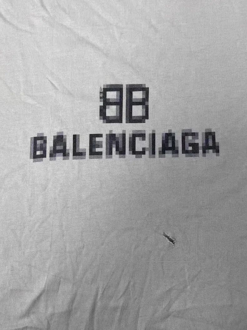 Balenciaga Balenciaga Mosaic Blurred Logo BB Letter Loose Fit Ripped Size US XS / EU 42 / 0 - 3 Thumbnail