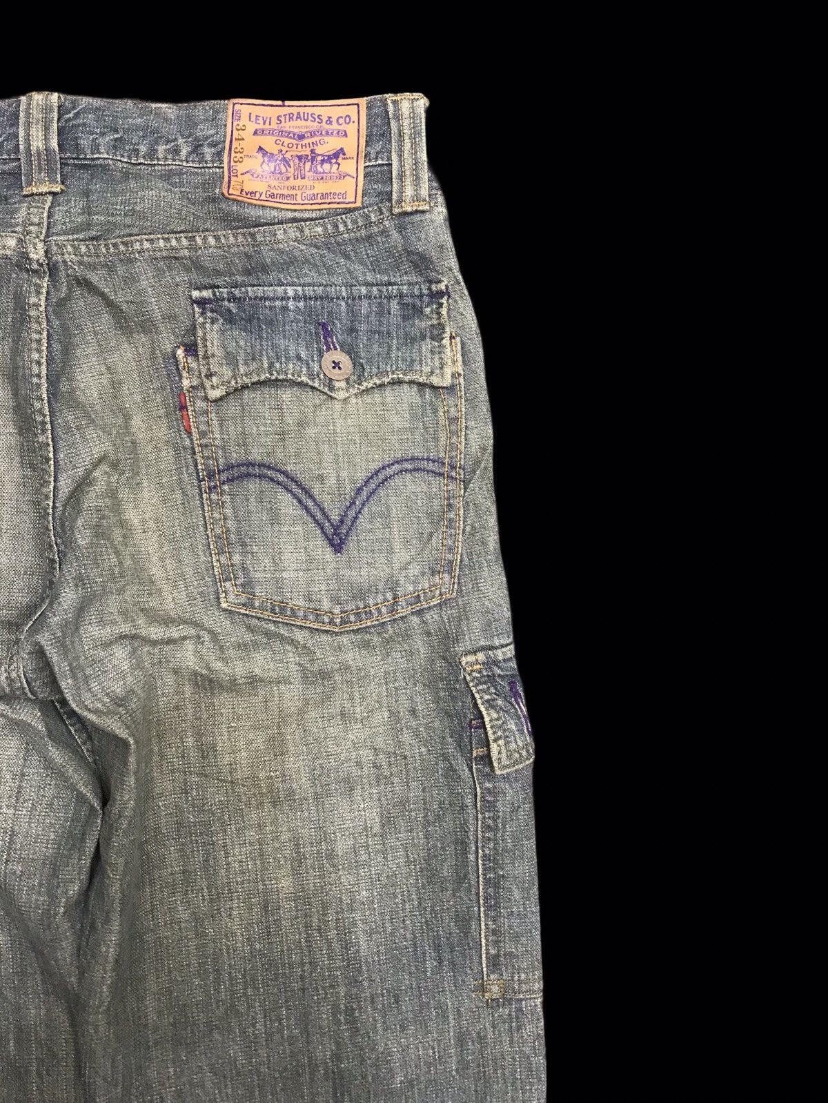 Levi's 💥ARCHIVAL💥Rare Levis 708 Distressed Dirty Cargo Denim F121 Size US 36 / EU 52 - 11 Thumbnail