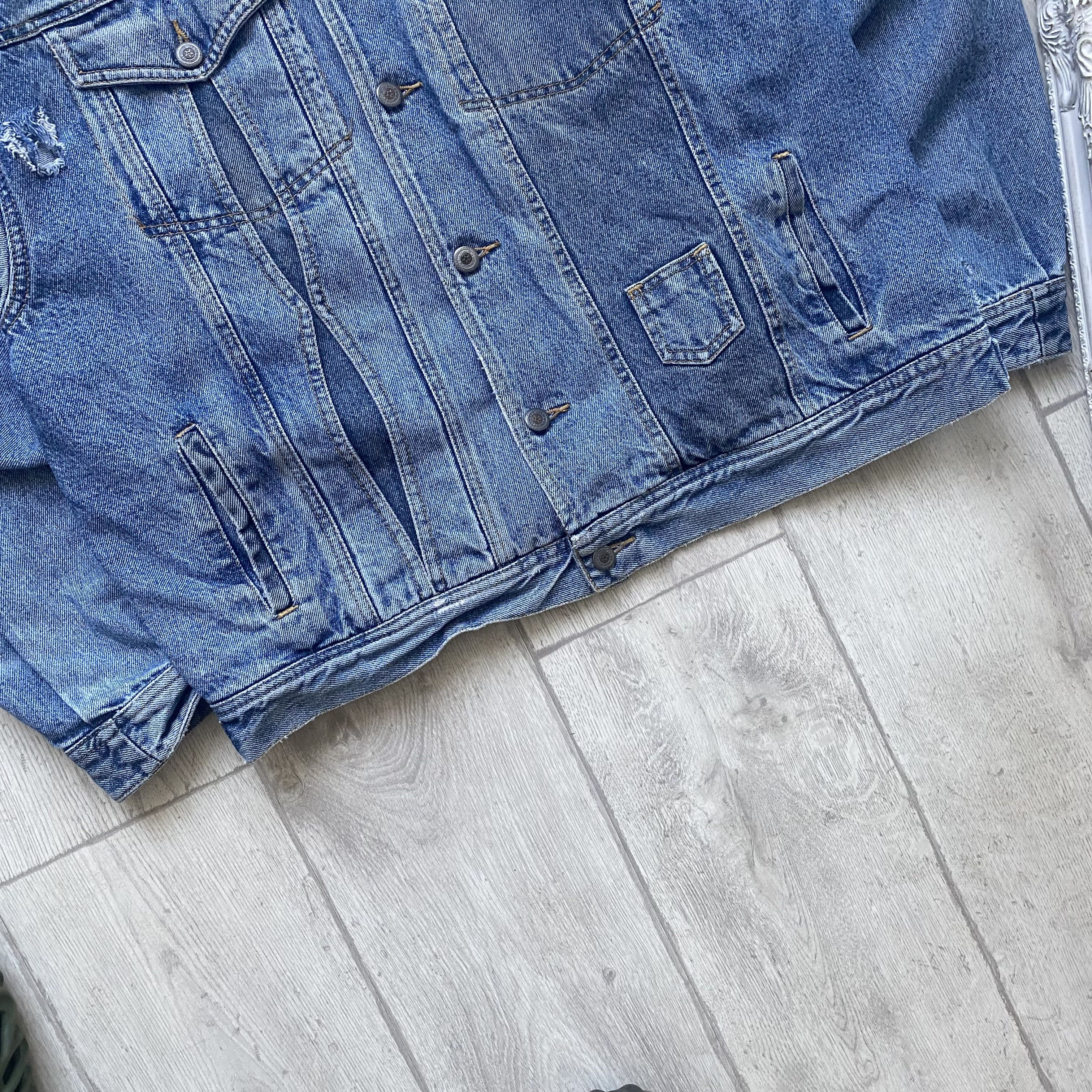 Wrangler Vintage 80s Wrangler heavy denim jacket distressed Size US XL / EU 56 / 4 - 3 Thumbnail