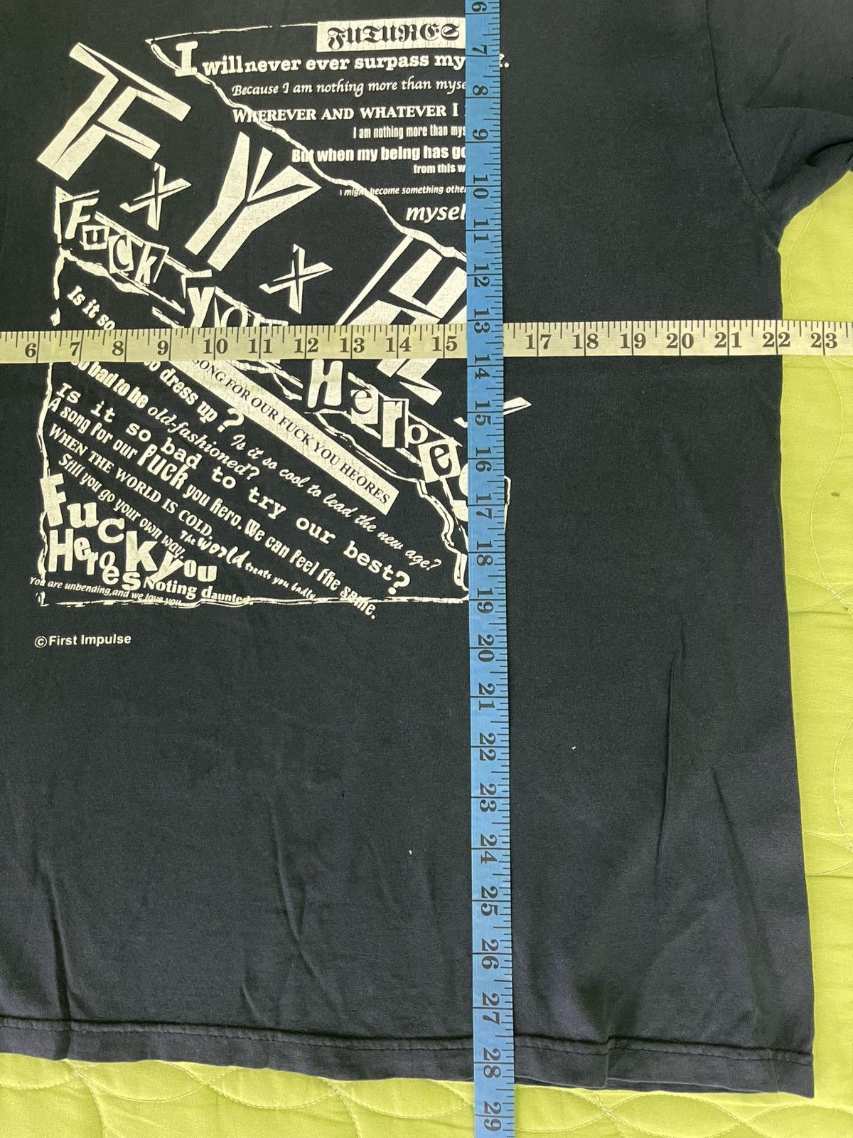 Vintage Vintage 90's First Impulse F Y H Punk Shirt Sun Faded Tee Size US L / EU 52-54 / 3 - 15 Thumbnail
