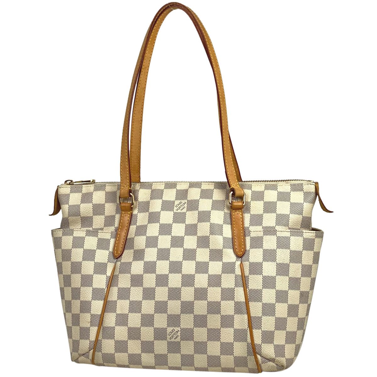Louis Vuitton Totally PM Shoulder Bag Damier Azur White