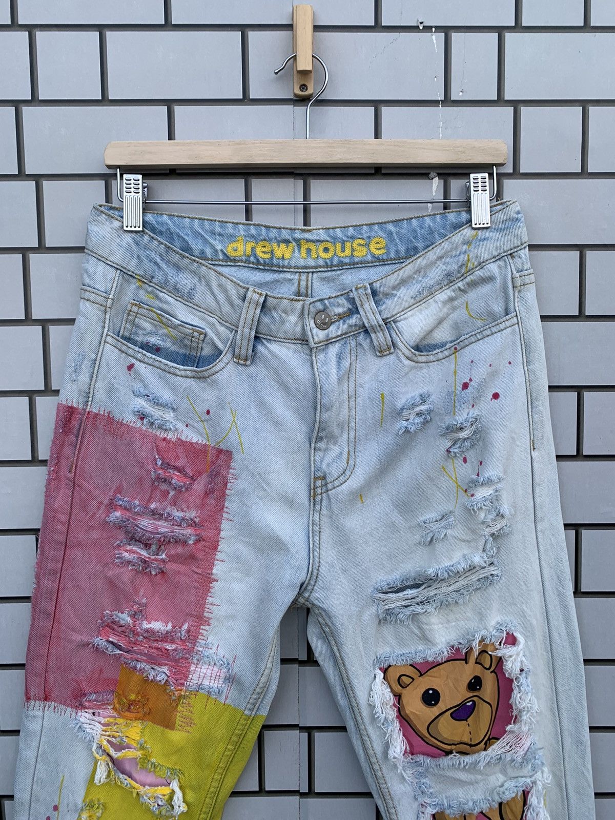 Drew House Drew House Smile Distressed Denim Size US 30 / EU 46 - 3 Thumbnail