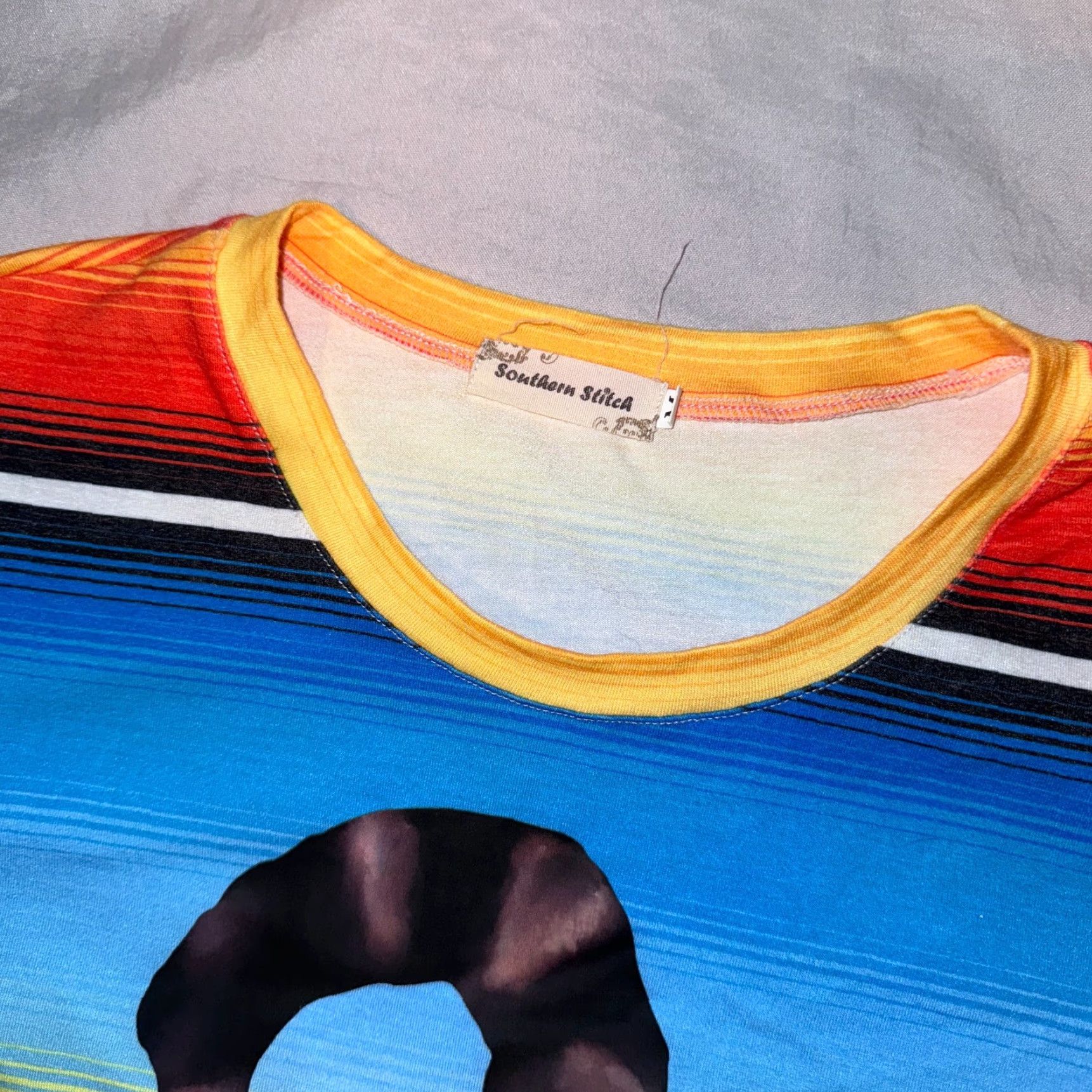 Rainbow Southern Stitch Tshirt Halloween Witch Pumpkin Rainbow Striped Short Sleeve M Size M / US 6-8 / IT 42-44 - 2 Thumbnail