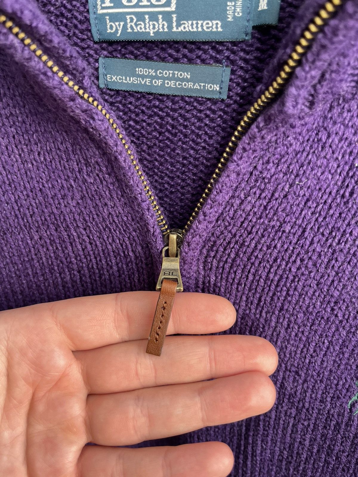 Polo Ralph Lauren × Ralph Lauren × Vintage Ralph Lauren purple zip sweater Size US M / EU 48-50 / 2 - 6 Thumbnail