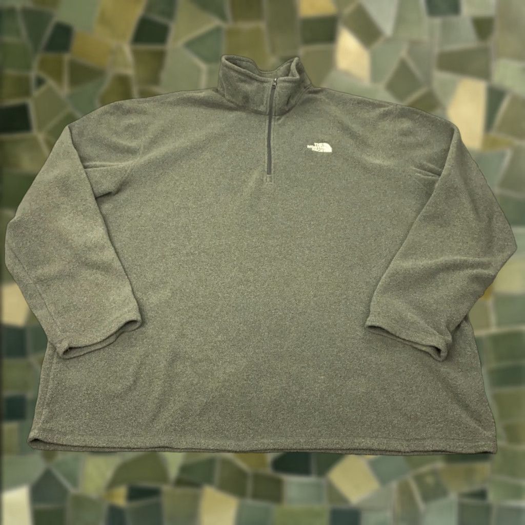 The North Face North Face Mens Gray Fleece Pullover XXL 1/4 Zip Mock Neck Embroidered Size US XXL / EU 58 / 5 - 1 Thumbnail