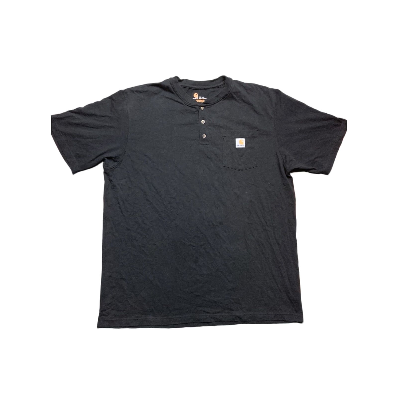 Carhartt Carhartt Henley T Shirt workwear short sleeve black original fit XL tall Men Size US XL / EU 56 / 4 - 1 Thumbnail