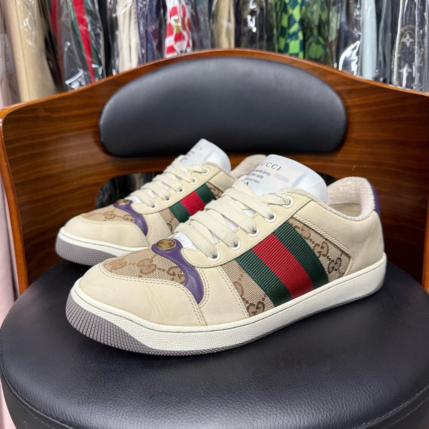 Gucci Gucci Purple Lowtop Sneakers 40 Men Size US 7.5 / EU 40-41 - 1 Thumbnail