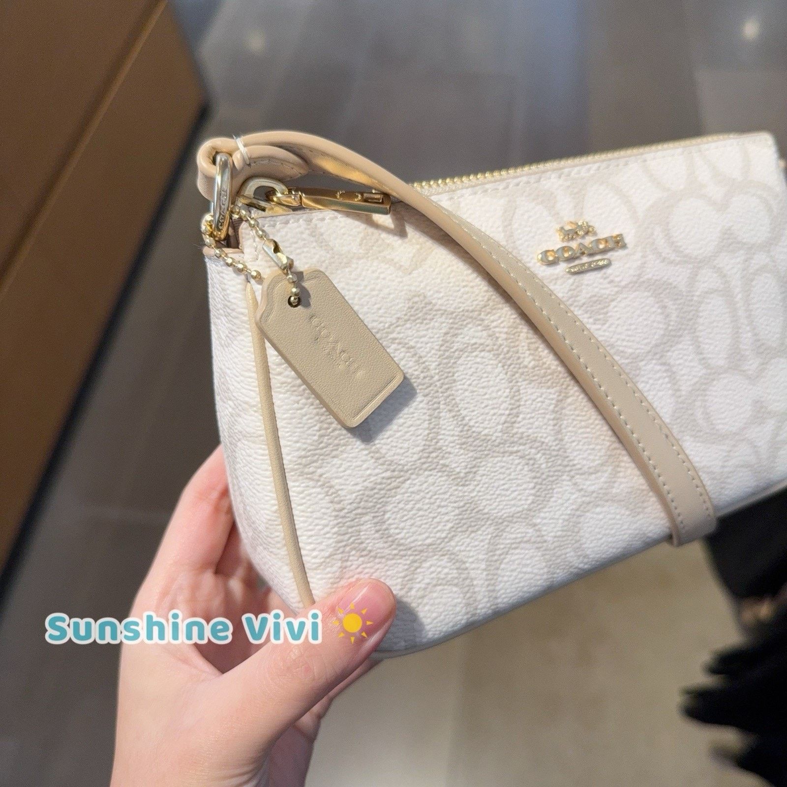 Coach NWT Coach Nolita 19 In Sketch Signature Gold/Ivory CBM72 Size ONE SIZE - 2 Thumbnail