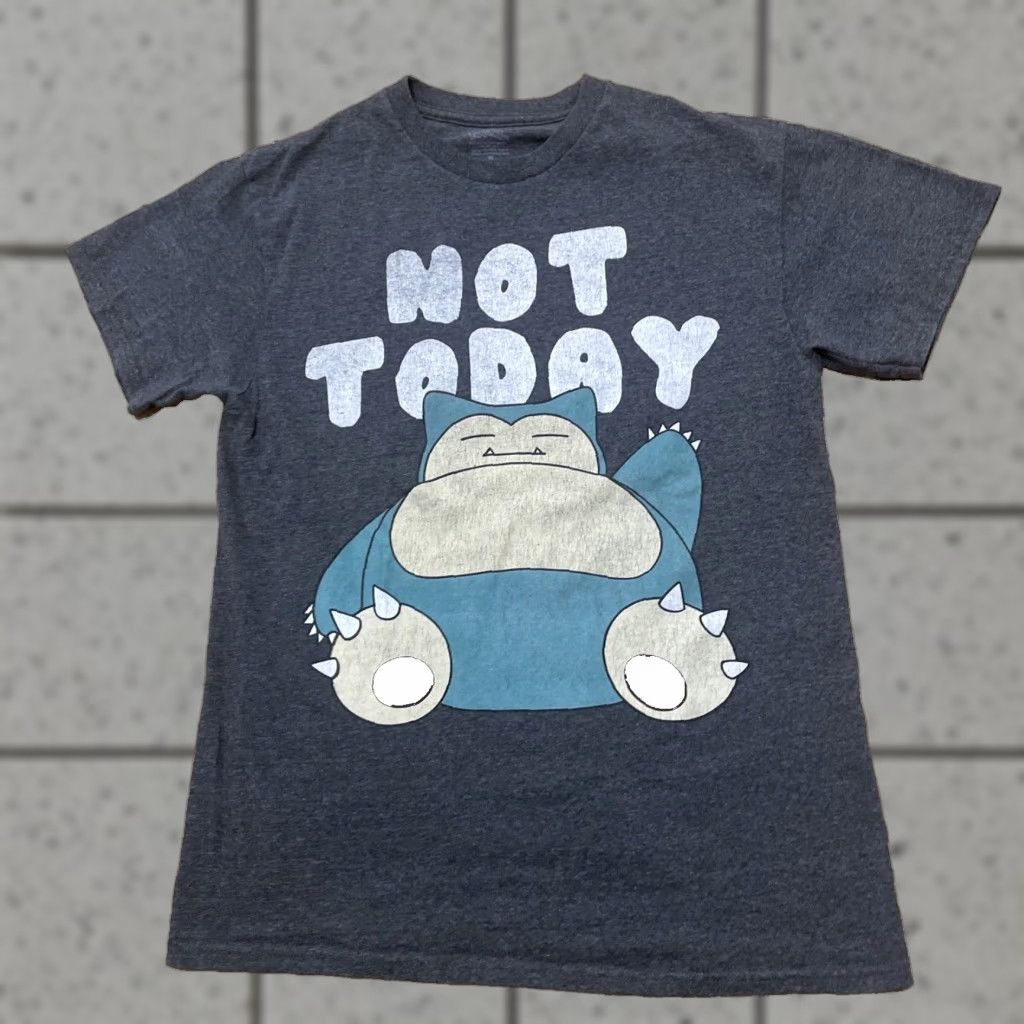 Vintage VINTAGE Pokemon Snorlax T Shirt Mens M Black Not Today Graphic 151 M Size US M / EU 48-50 / 2 - 1 Thumbnail