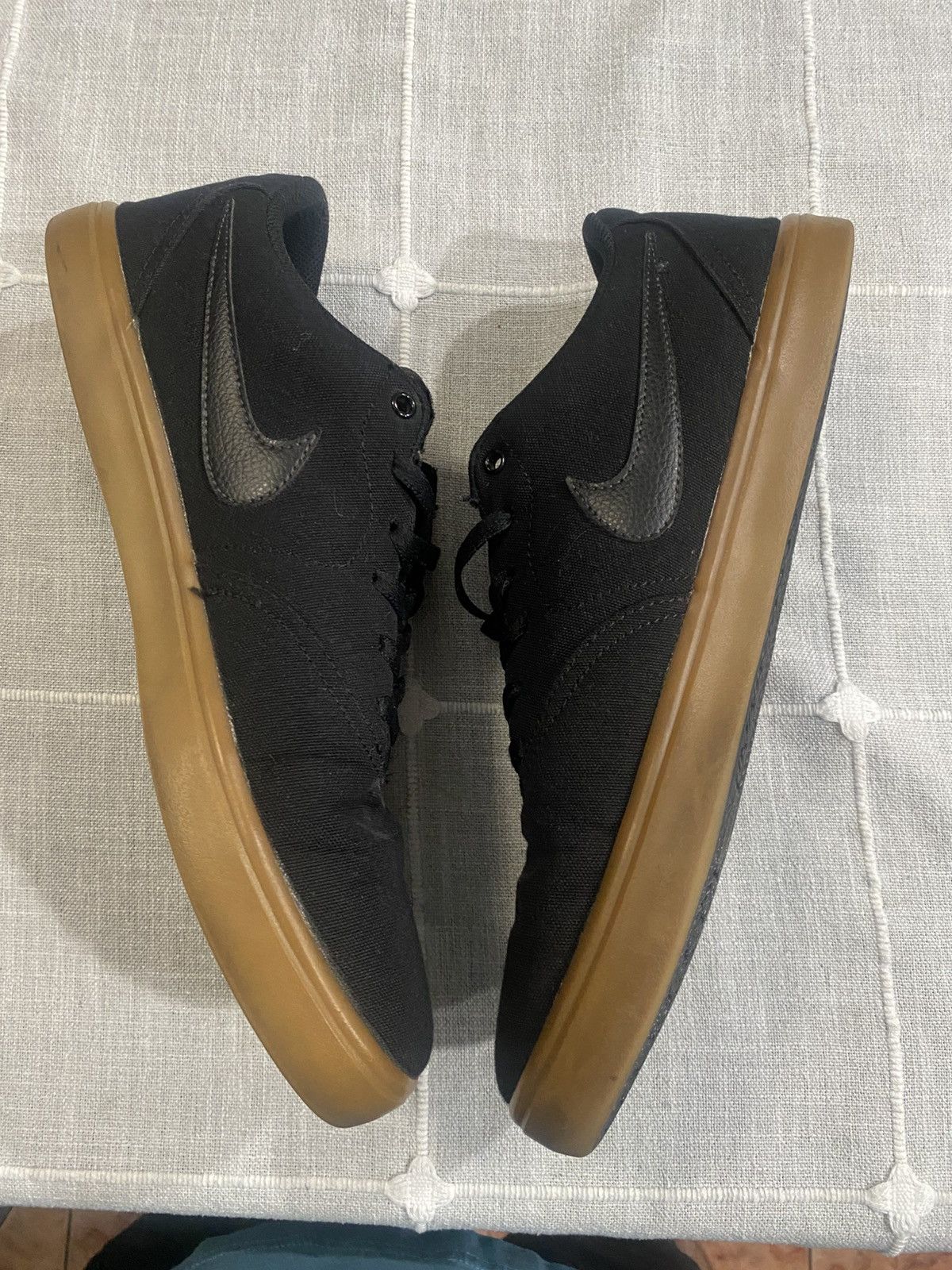 Nike Nike Mens SB Solar Check Canvas Skate Shoe Black Size US 13 / EU 46 - 2 Thumbnail