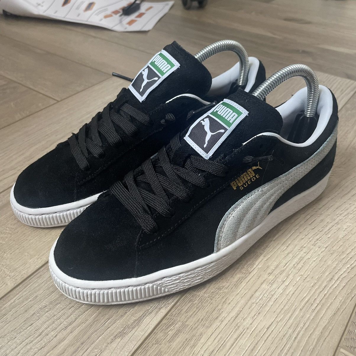 Puma Puma Suede Classic White Black Trainers Size US 7.5 / IT 37.5 - 8 Thumbnail
