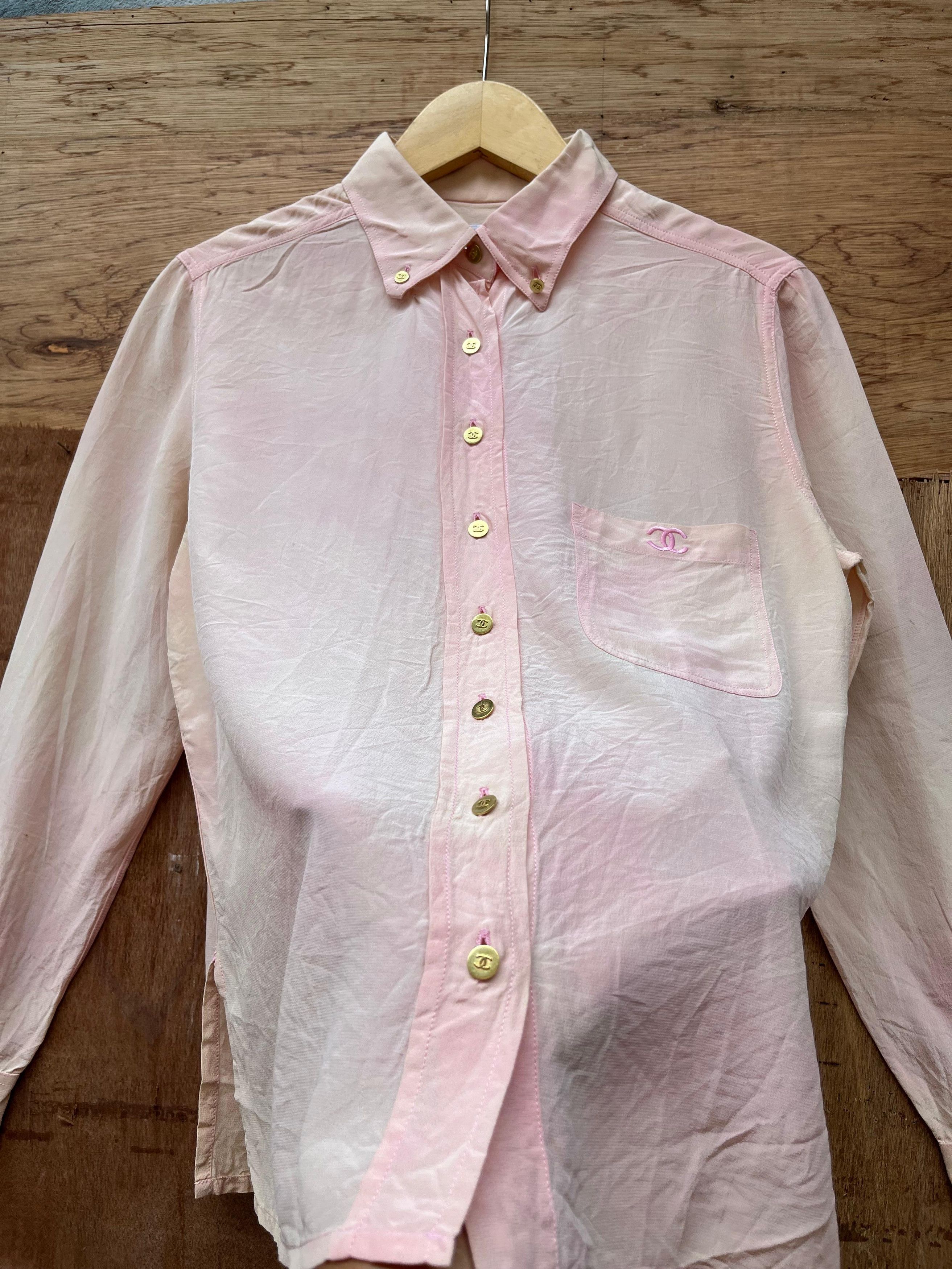 Chanel Vintage Chanel CC Pocket Button Ups Shirt Size M / US 6-8 / IT 42-44 - 3 Thumbnail